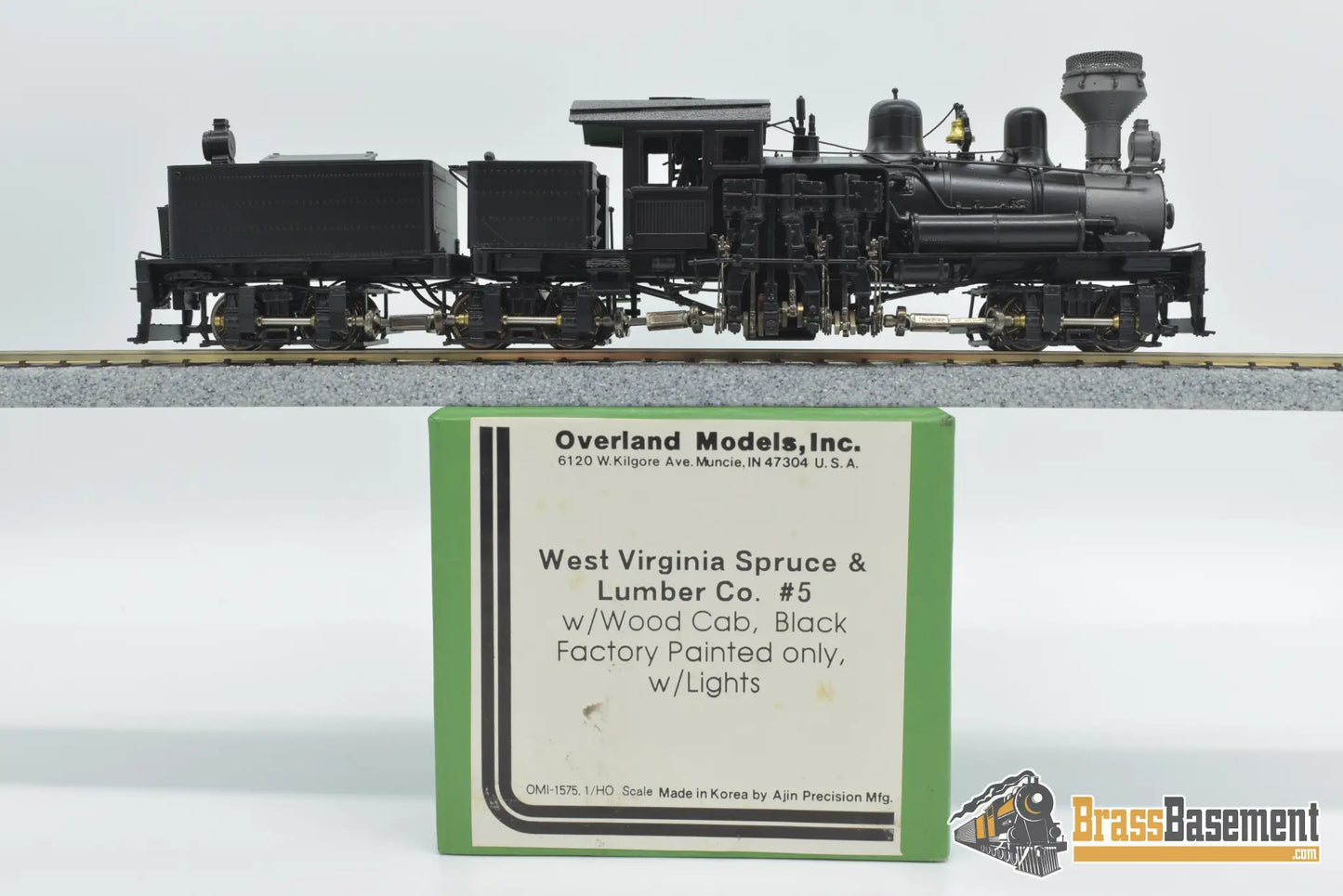 Ho Brass - Omi 1575.1 West Virginia Spruce & Lumber Co. #5 3 - Truck Shay F/P Steam