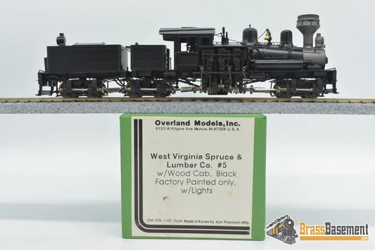 Ho Brass - Omi 1575.1 West Virginia Spruce & Lumber Co. #5 3 - Truck Shay F/P Steam