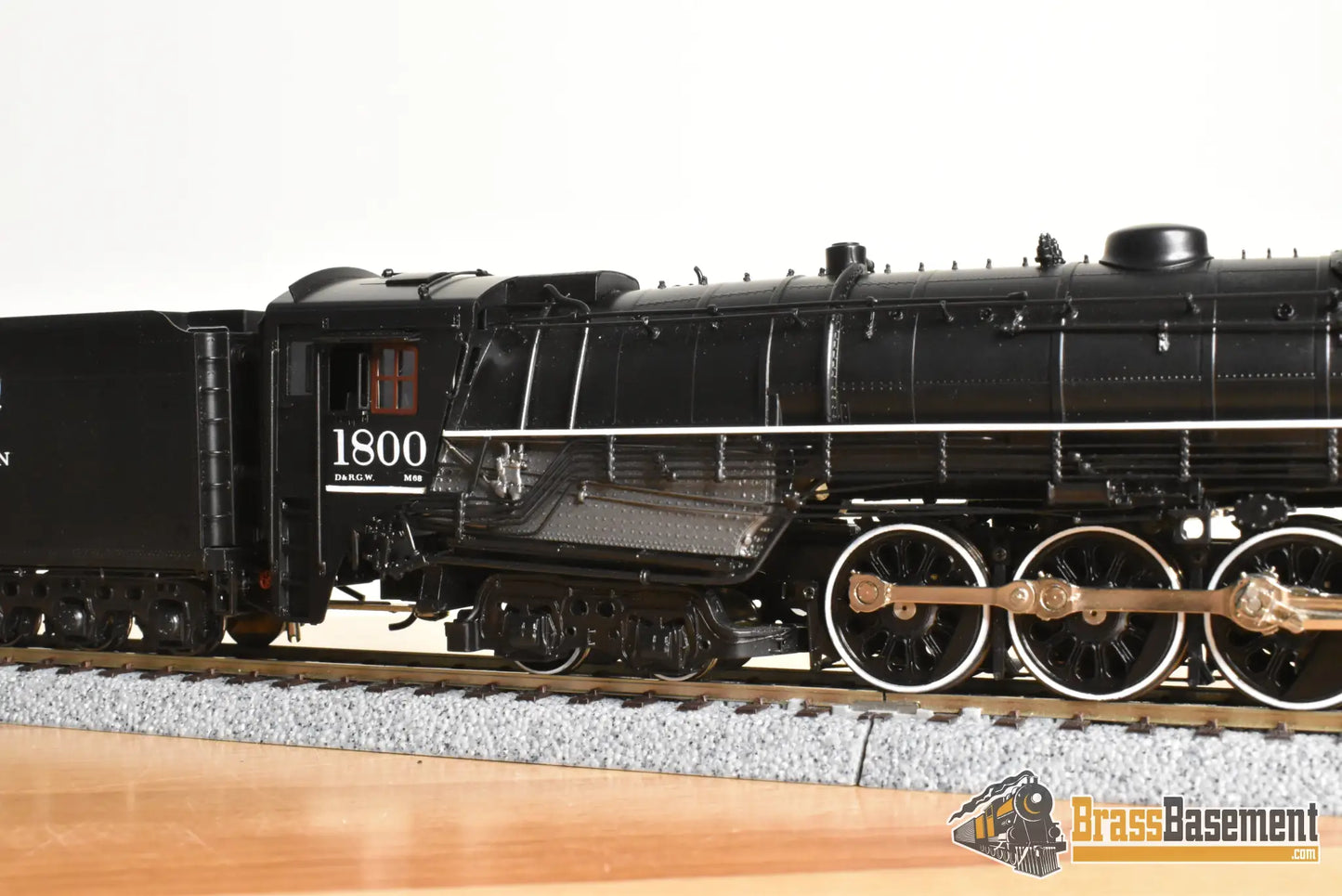HO Brass - OMI 1588.1 Rio Grande DRGW M-68 4-8-4 #1800 F/P Black Boiler - Royal Gorge Scheme - Steam