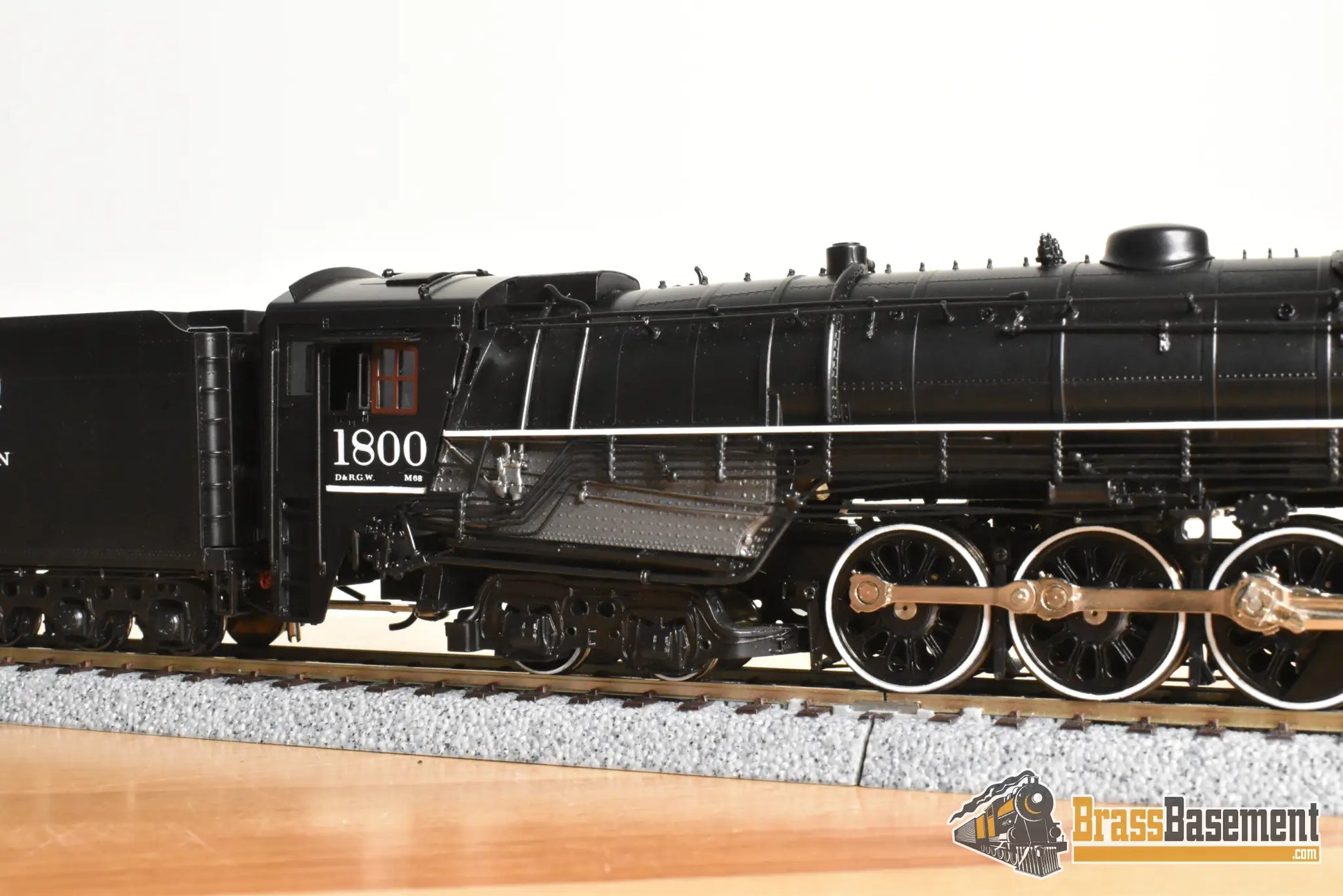 HO Brass - OMI 1588.1 Rio Grande DRGW M-68 4-8-4 #1800 F/P Black Boiler - Royal Gorge Scheme - Steam