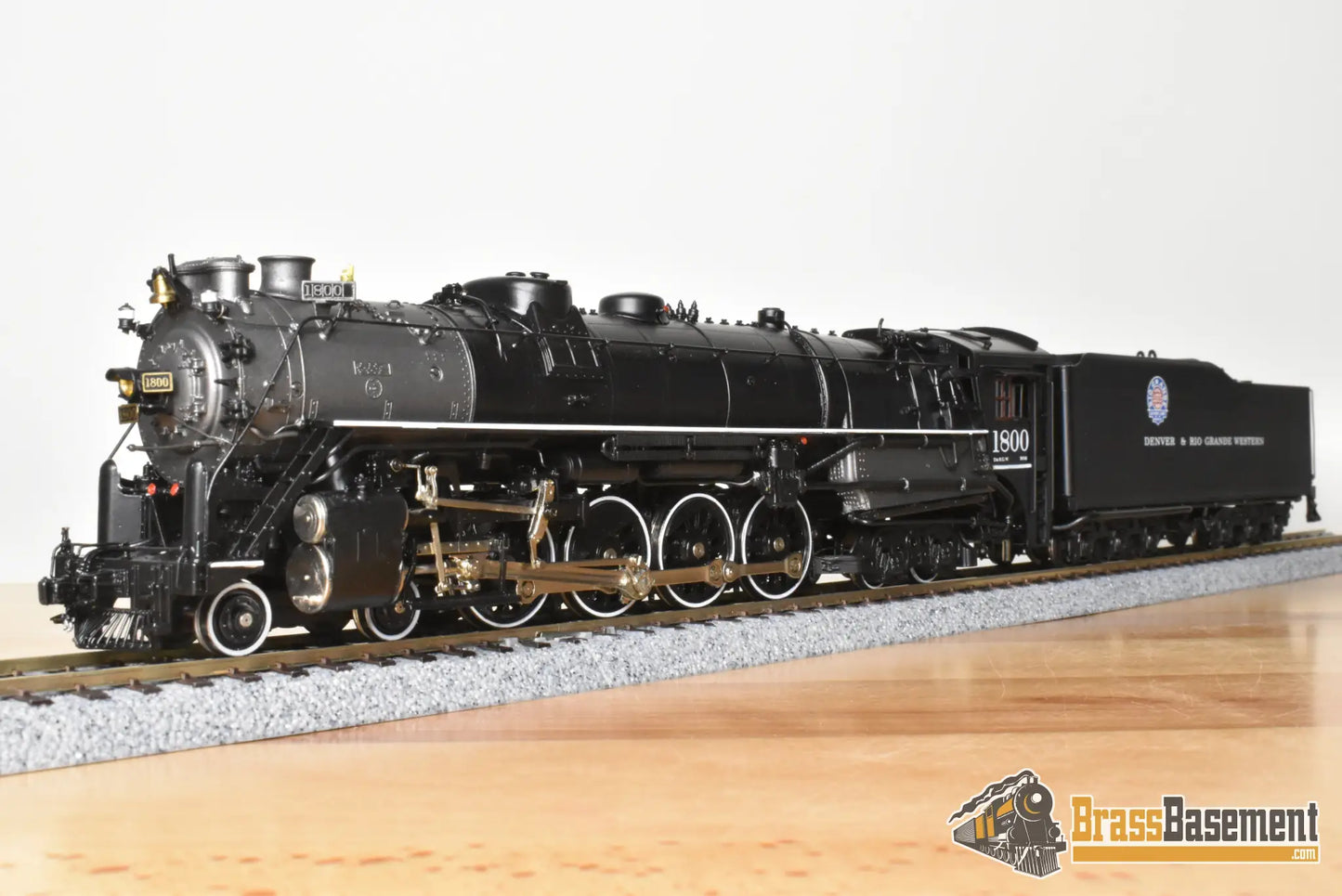 HO Brass - OMI 1588.1 Rio Grande DRGW M-68 4-8-4 #1800 F/P Black Boiler - Royal Gorge Scheme - Steam