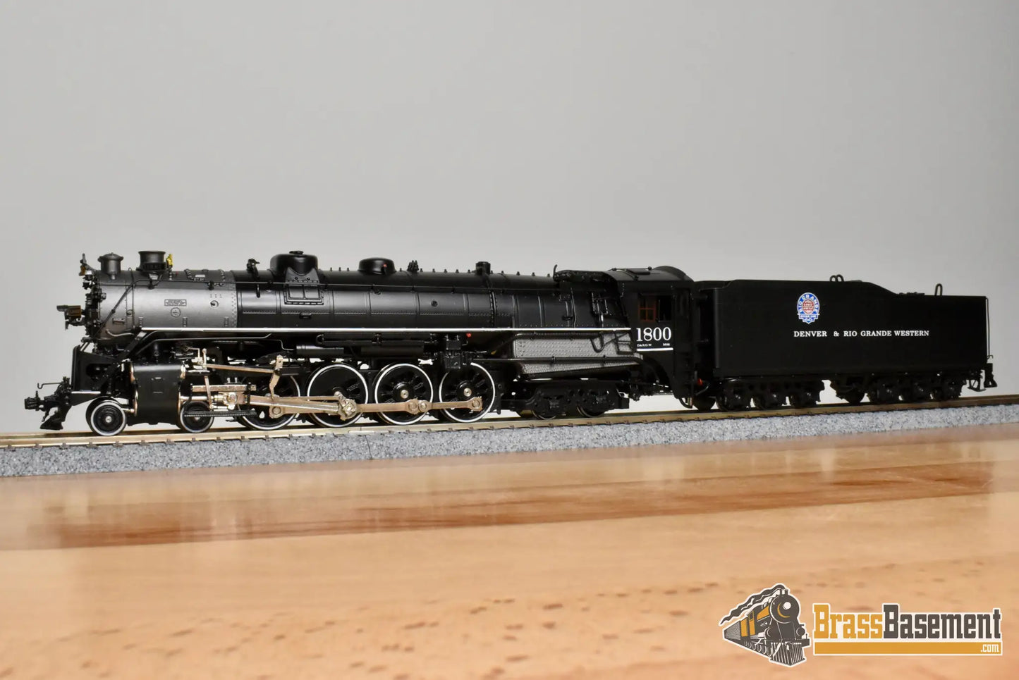 HO Brass - OMI 1588.1 Rio Grande DRGW M-68 4-8-4 #1800 F/P Black Boiler - Royal Gorge Scheme - Steam