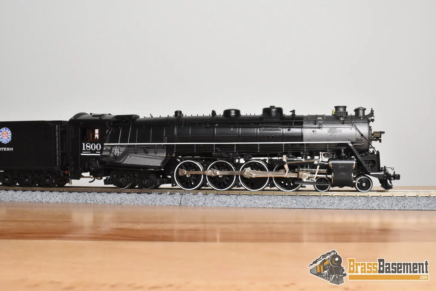 HO Brass - OMI 1588.1 Rio Grande DRGW M-68 4-8-4 #1800 F/P Black Boiler - Royal Gorge Scheme - Steam