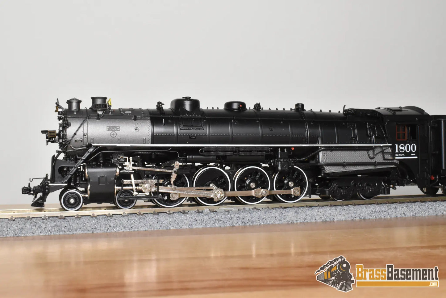 HO Brass - OMI 1588.1 Rio Grande DRGW M-68 4-8-4 #1800 F/P Black Boiler - Royal Gorge Scheme - Steam