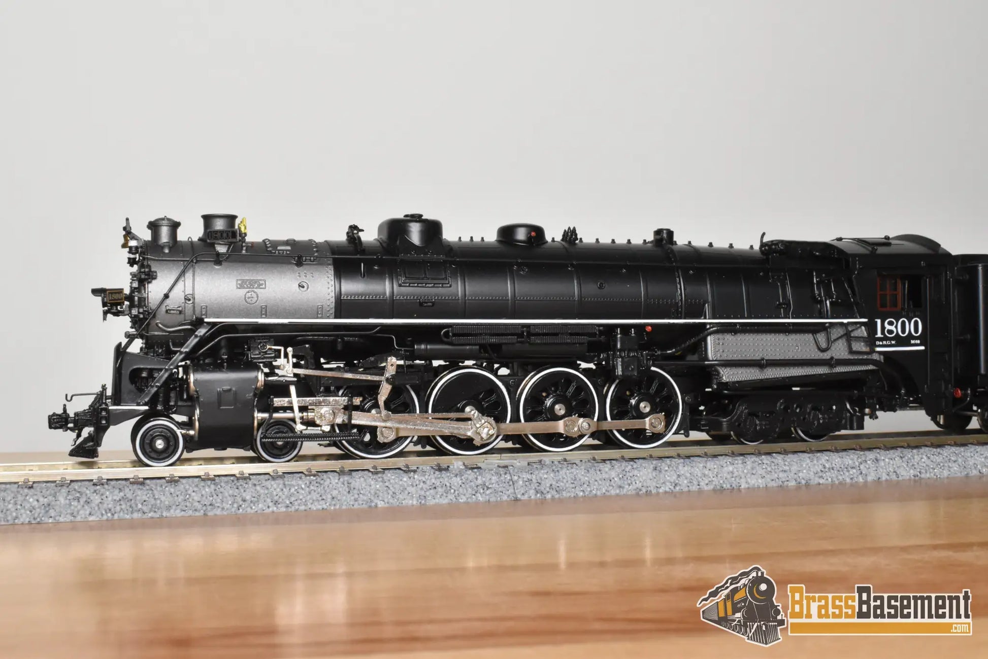 HO Brass - OMI 1588.1 Rio Grande DRGW M-68 4-8-4 #1800 F/P Black Boiler - Royal Gorge Scheme - Steam