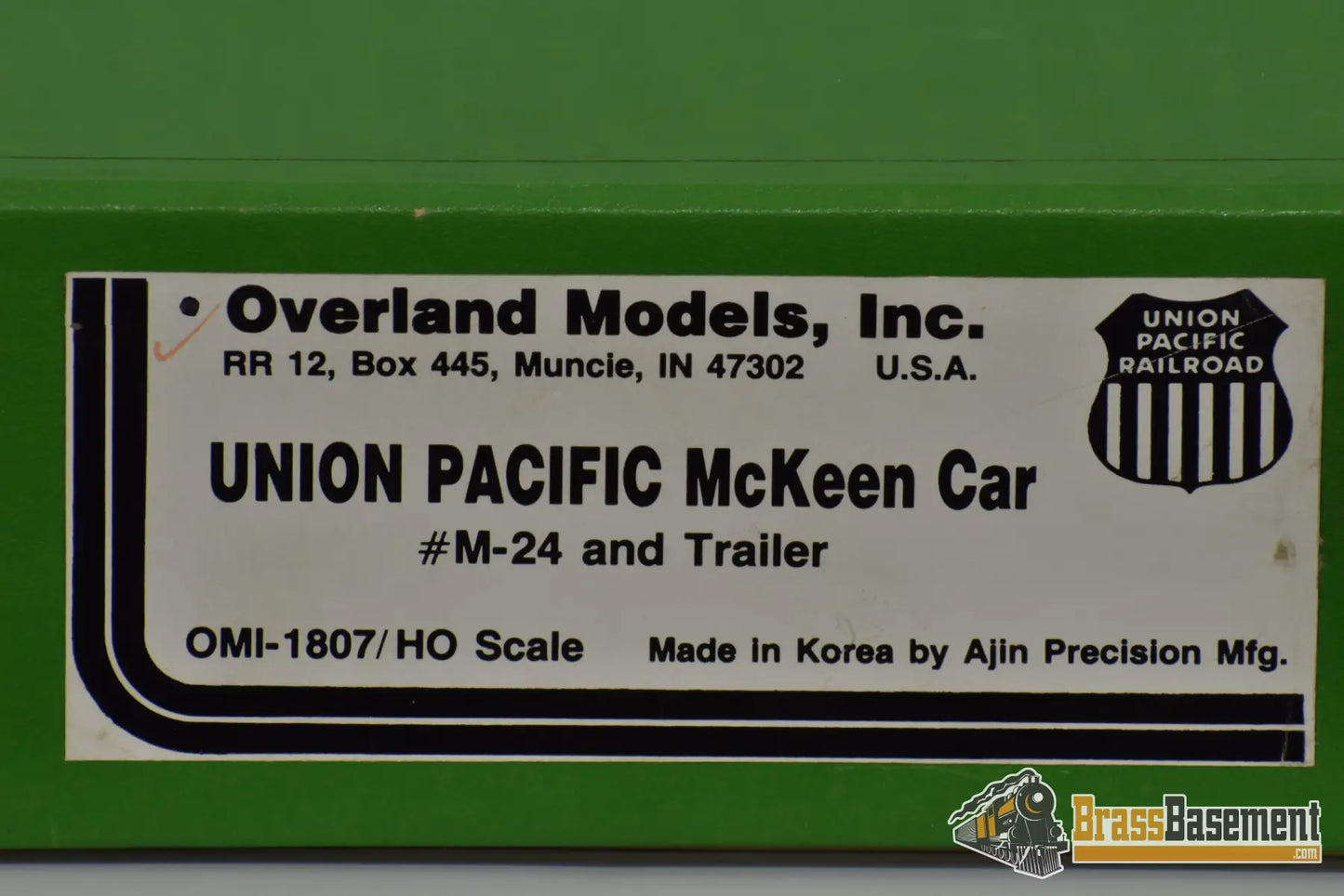 Ho Brass - Omi 1807 Union Pacific Up Mckeen Car #M - 24 And Trailer Mint Diesel
