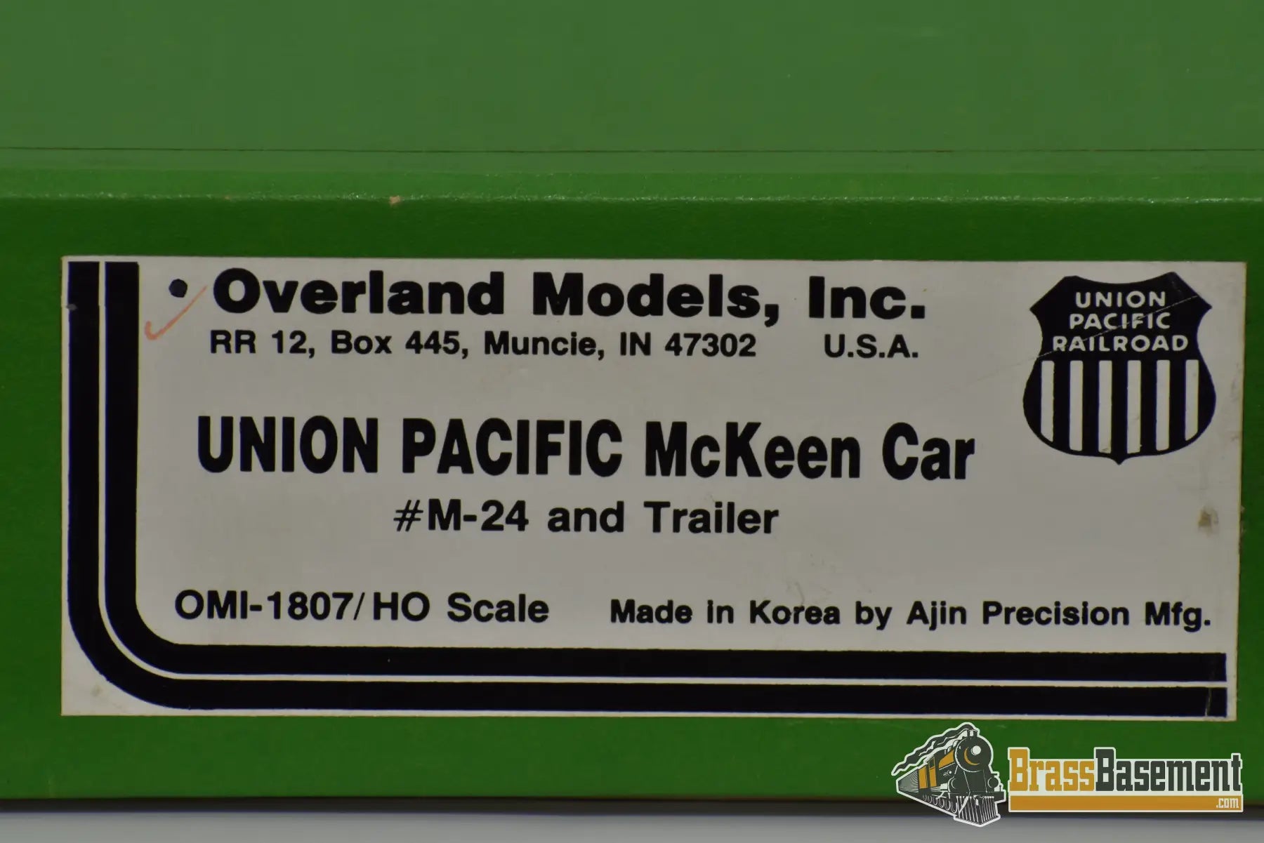 Ho Brass - Omi 1807 Union Pacific Up Mckeen Car #M - 24 And Trailer Mint Diesel