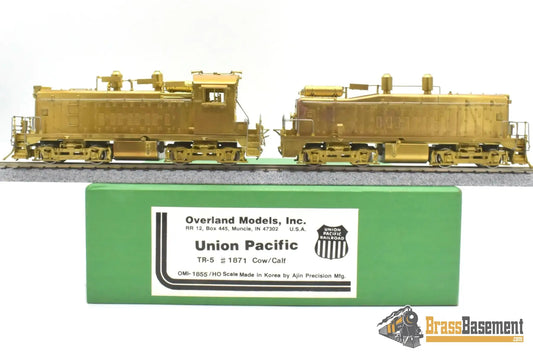 Ho Brass - Omi 1855 Union Pacific Up Tr-5 #1871 Cow & Calf Mint Unpainted Diesel