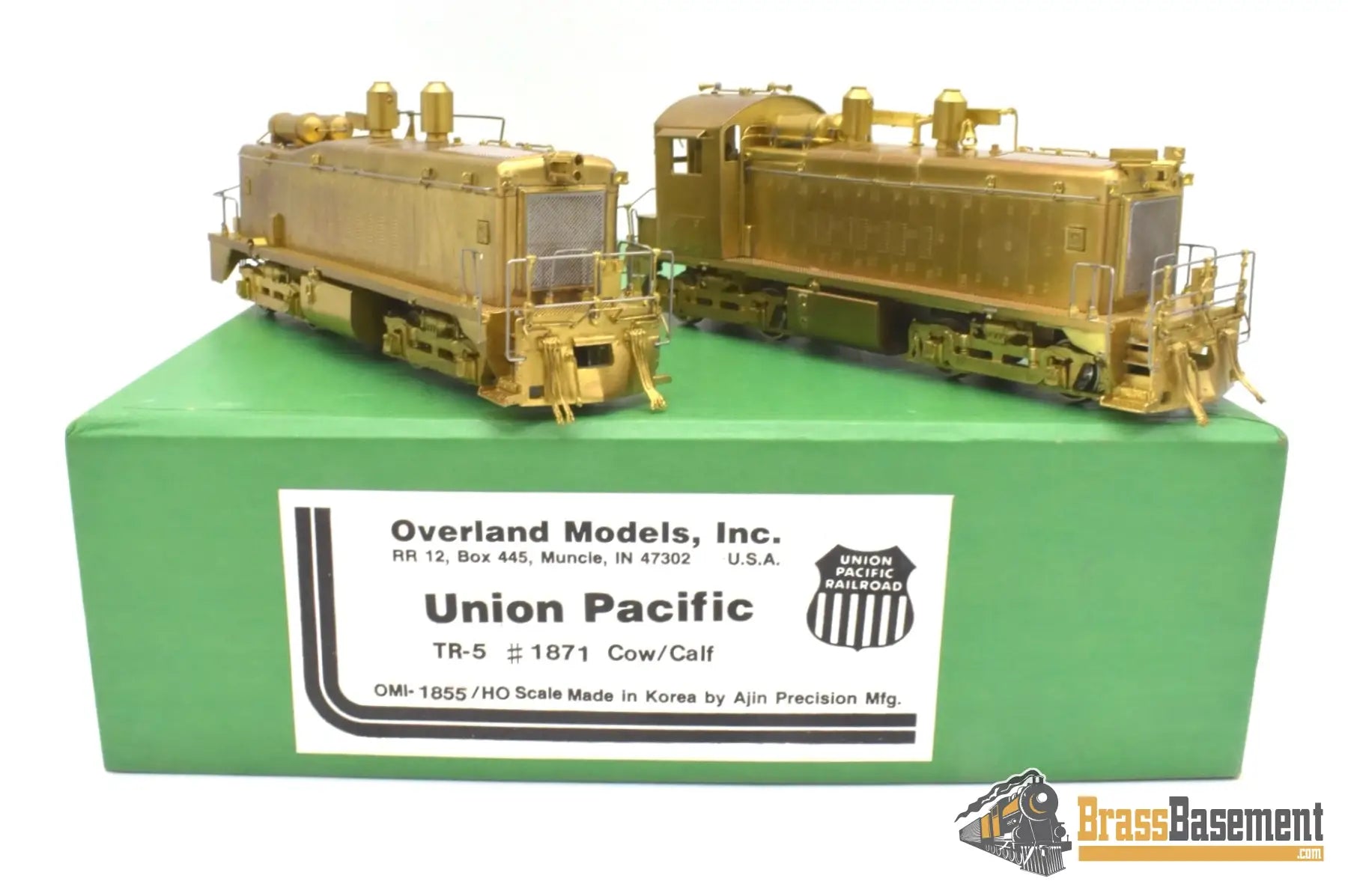 Ho Brass - Omi 1855 Union Pacific Up Tr-5 #1871 Cow & Calf Mint Unpainted Diesel