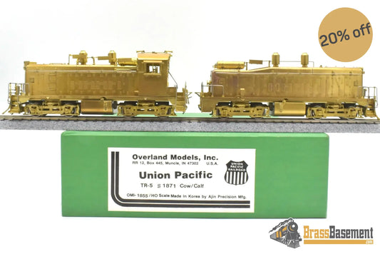 Ho Brass - Omi 1855 Union Pacific Up Tr-5 #1871 Cow & Calf Mint Unpainted Diesel