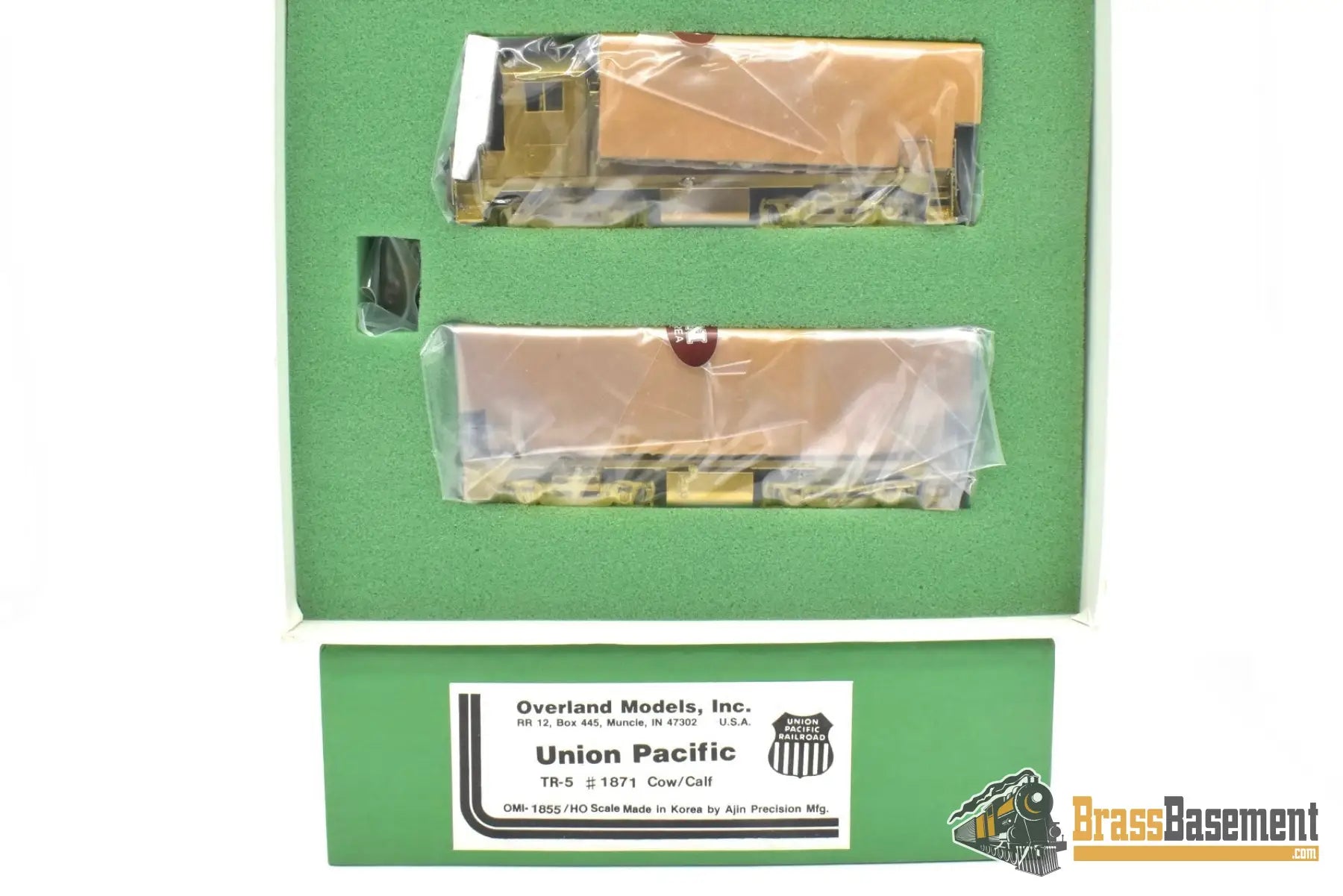 Ho Brass - Omi 1855 Union Pacific Up Tr-5 #1871 Cow & Calf Mint Unpainted Diesel