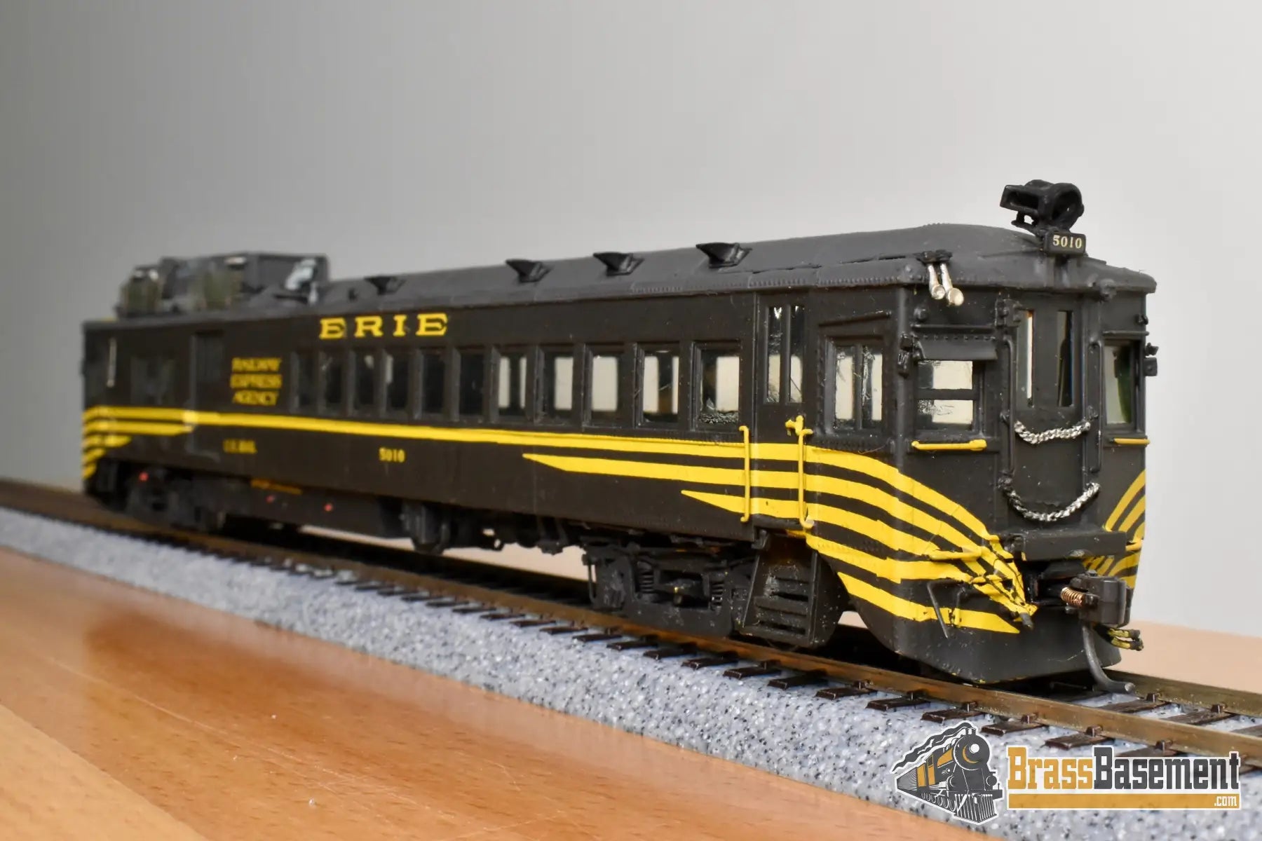 HO Brass - OMI 1944 Erie Motor Rail Car #5010 - Custom Paint - Doodlebug Diesel