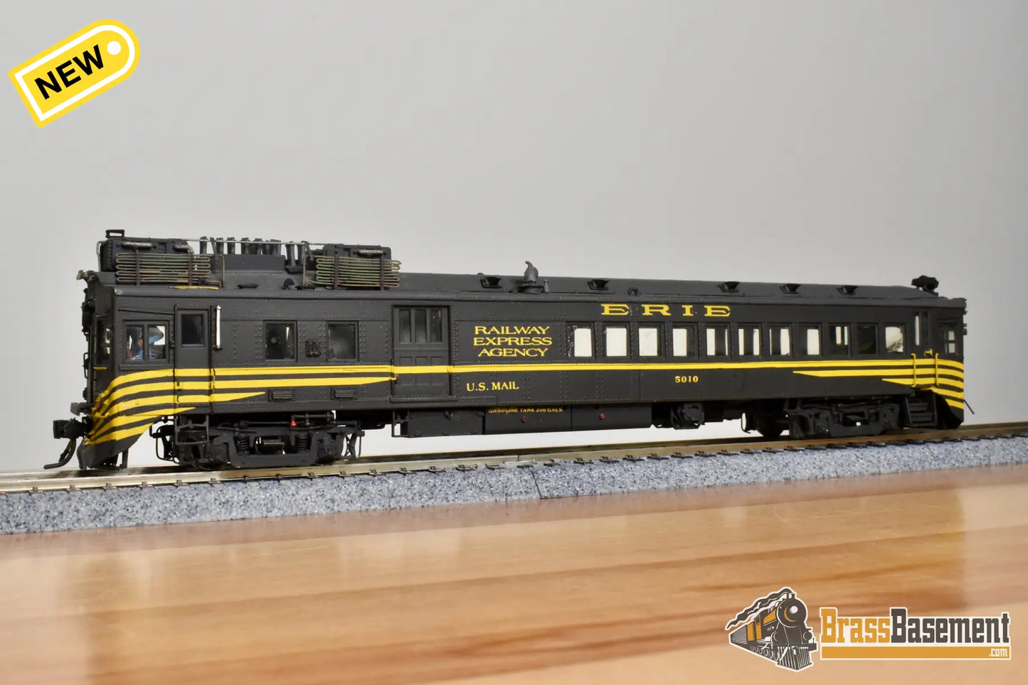 HO Brass - OMI 1944 Erie Motor Rail Car #5010 - Custom Paint - Doodlebug Diesel