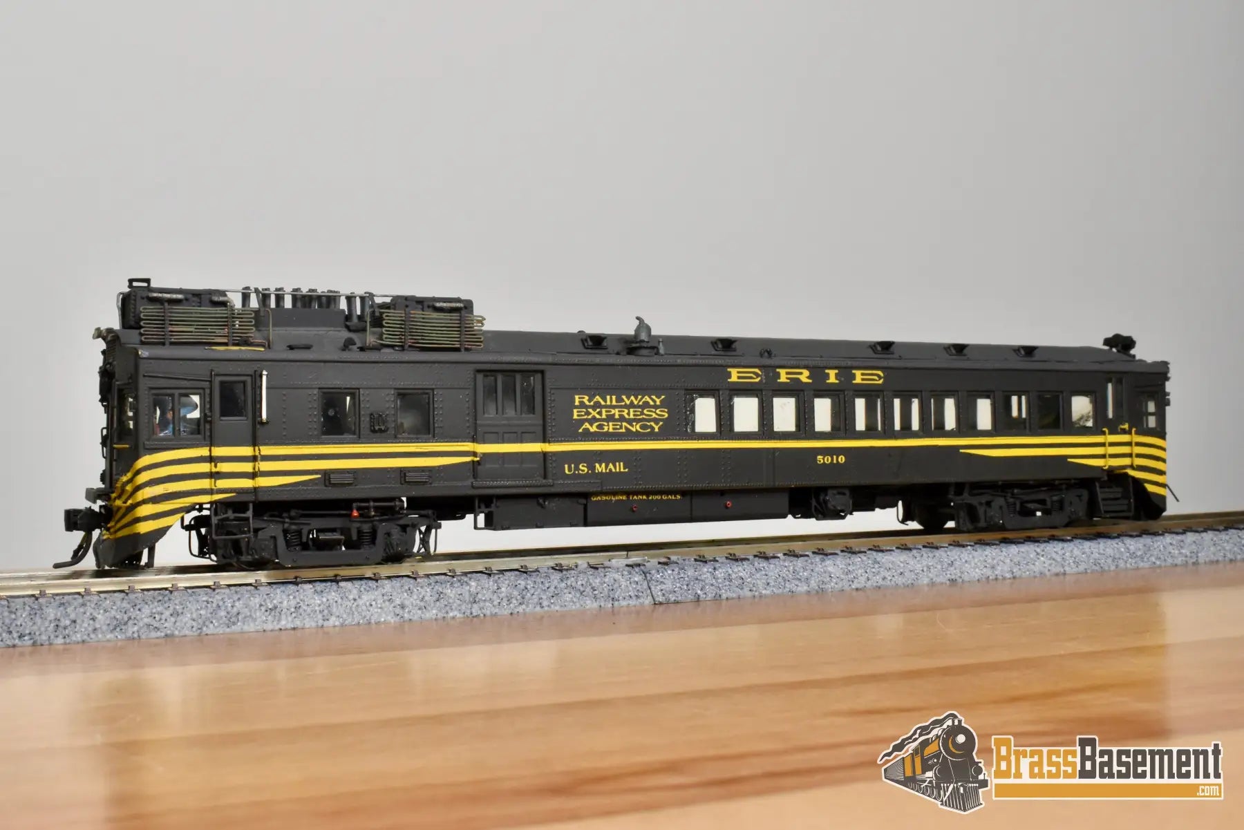 HO Brass - OMI 1944 Erie Motor Rail Car #5010 - Custom Paint - Doodlebug Diesel
