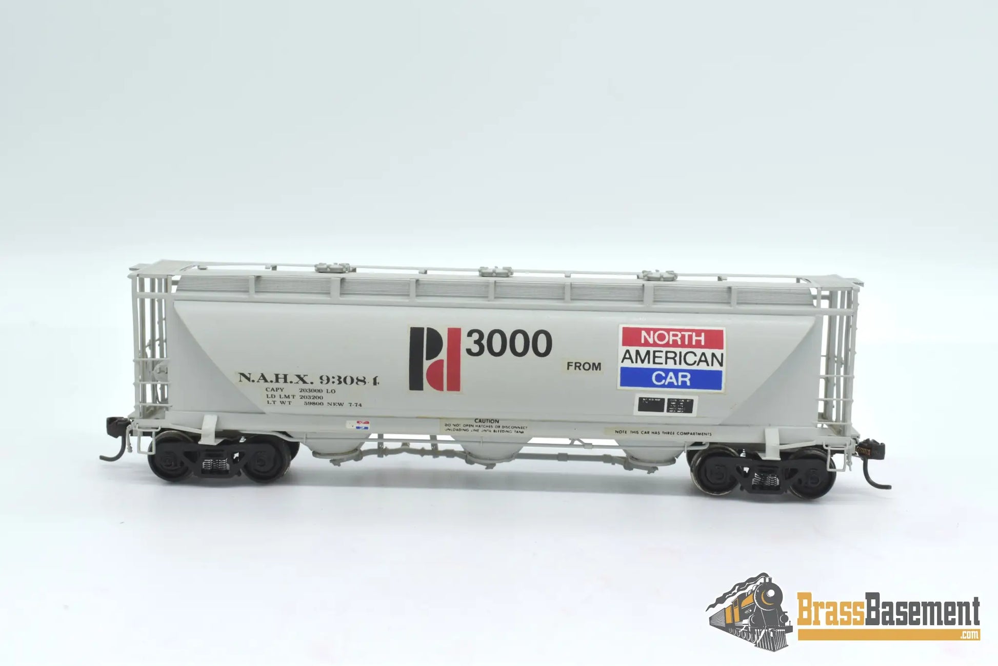 Ho Brass - Omi 3001.1 N.a. Pd3000 Covered Hopper F/P Demo Mint Freight