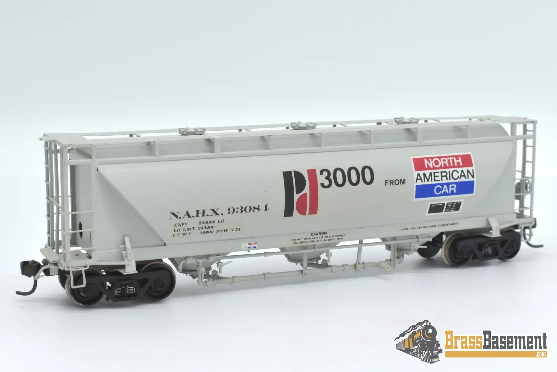 Ho Brass - Omi 3001.1 N.a. Pd3000 Covered Hopper F/P Demo Mint Freight