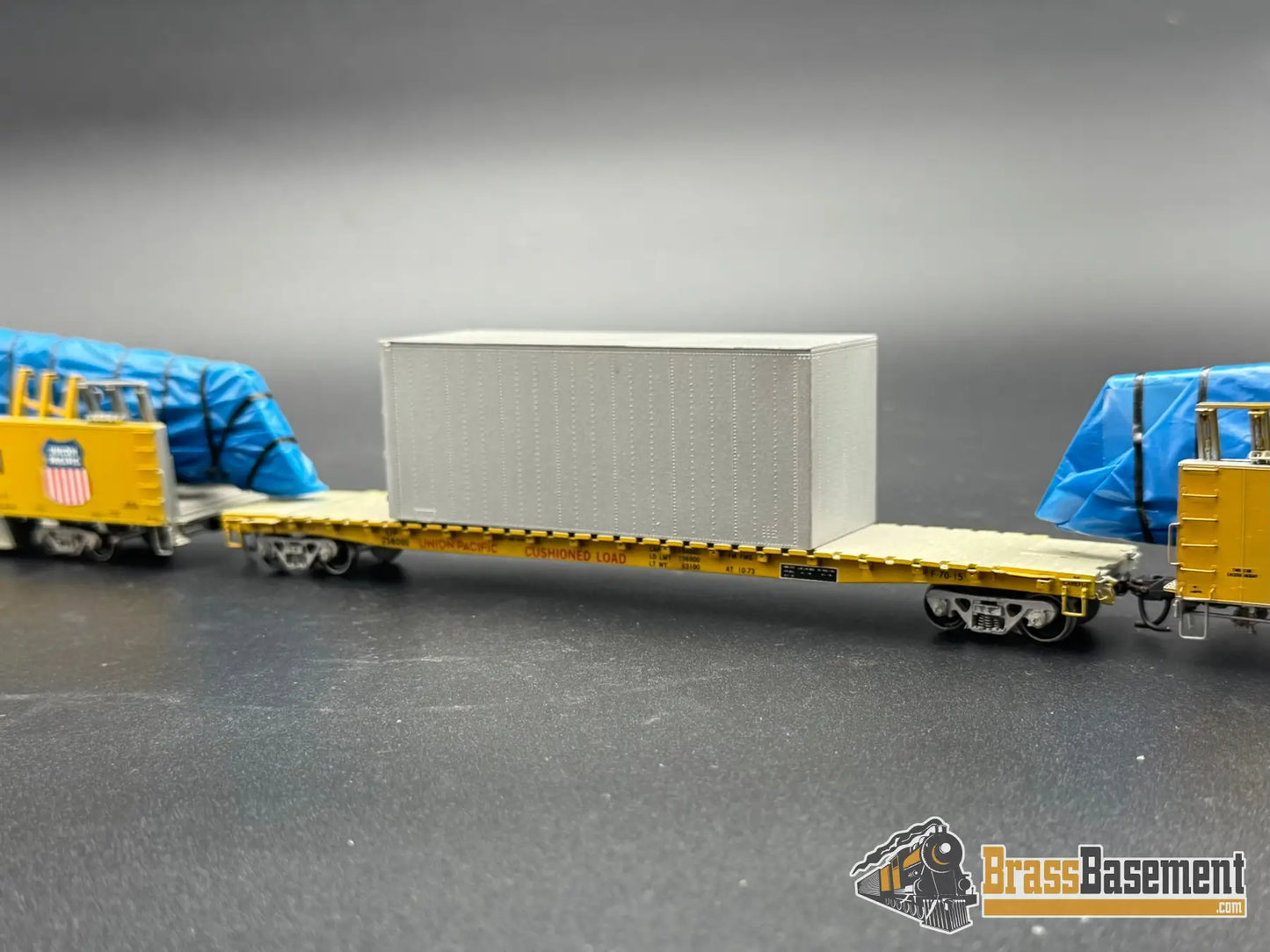 HO Brass - OMI 3005 Union Pacific UP DC-10 Wing Gondola Set w/ Idler Flat Car - Custom Paint Freight