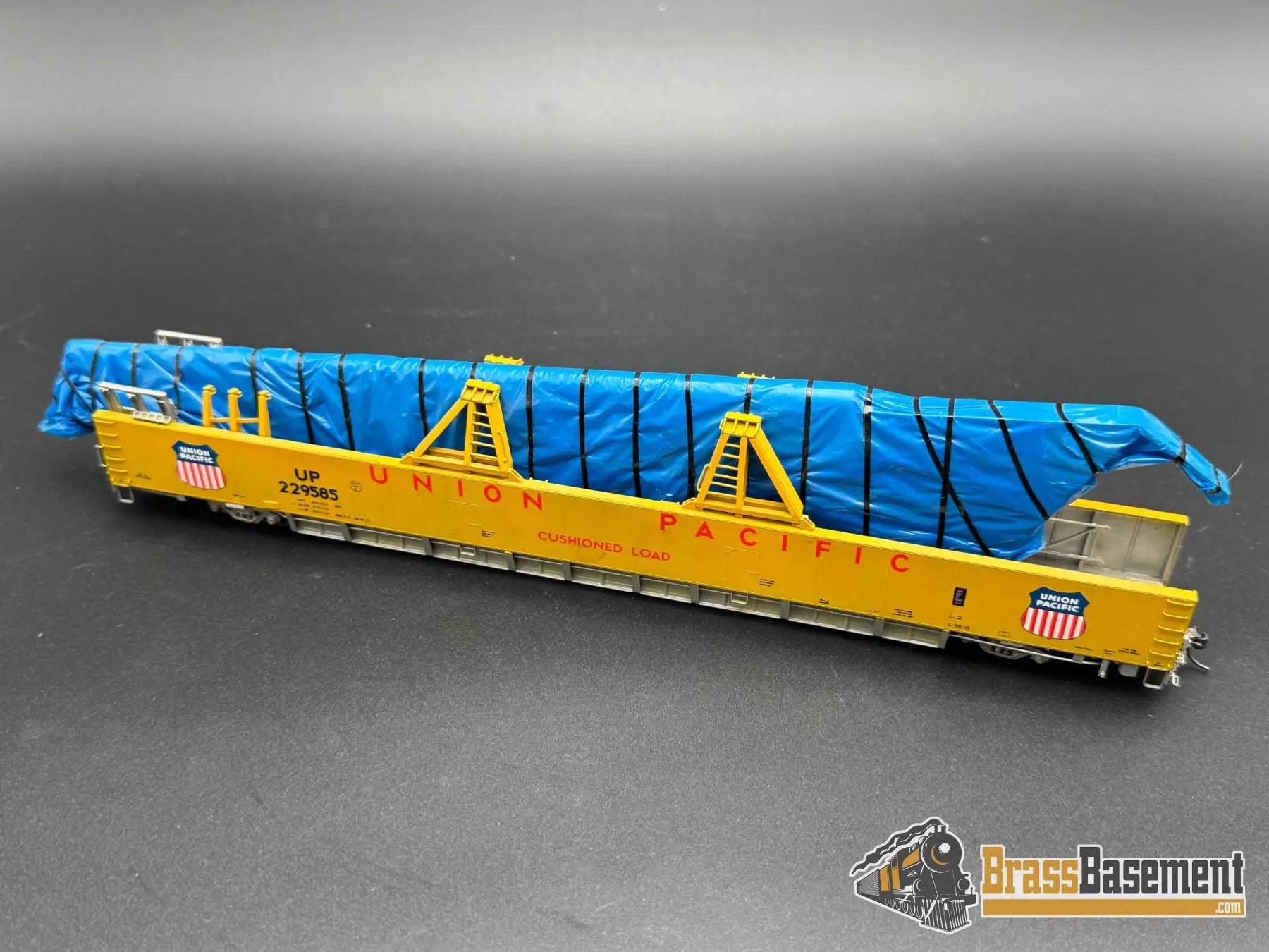 HO Brass - OMI 3005 Union Pacific UP DC-10 Wing Gondola Set w/ Idler Flat Car - Custom Paint Freight