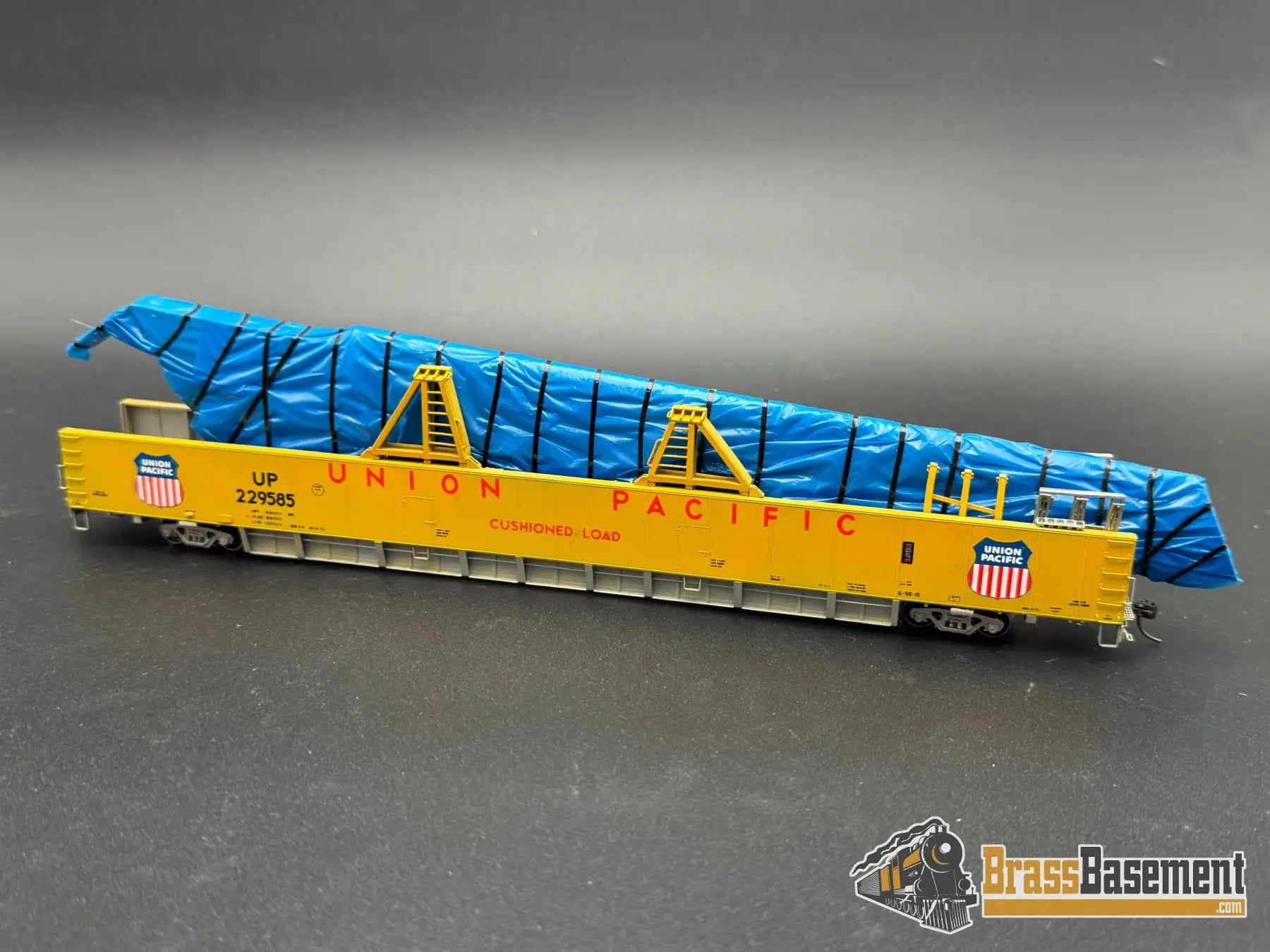 HO Brass - OMI 3005 Union Pacific UP DC-10 Wing Gondola Set w/ Idler Flat Car - Custom Paint Freight