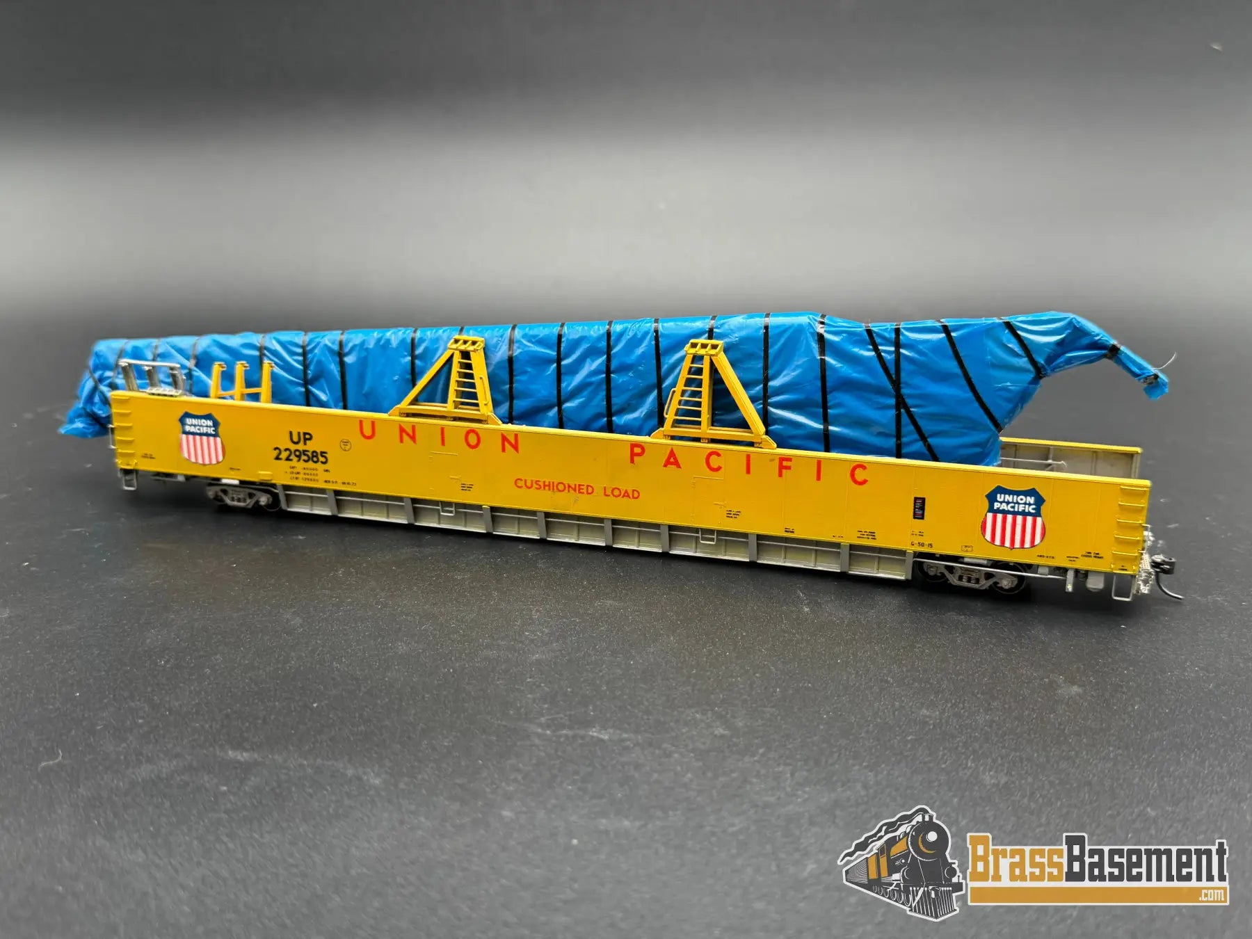 HO Brass - OMI 3005 Union Pacific UP DC-10 Wing Gondola Set w/ Idler Flat Car - Custom Paint Freight