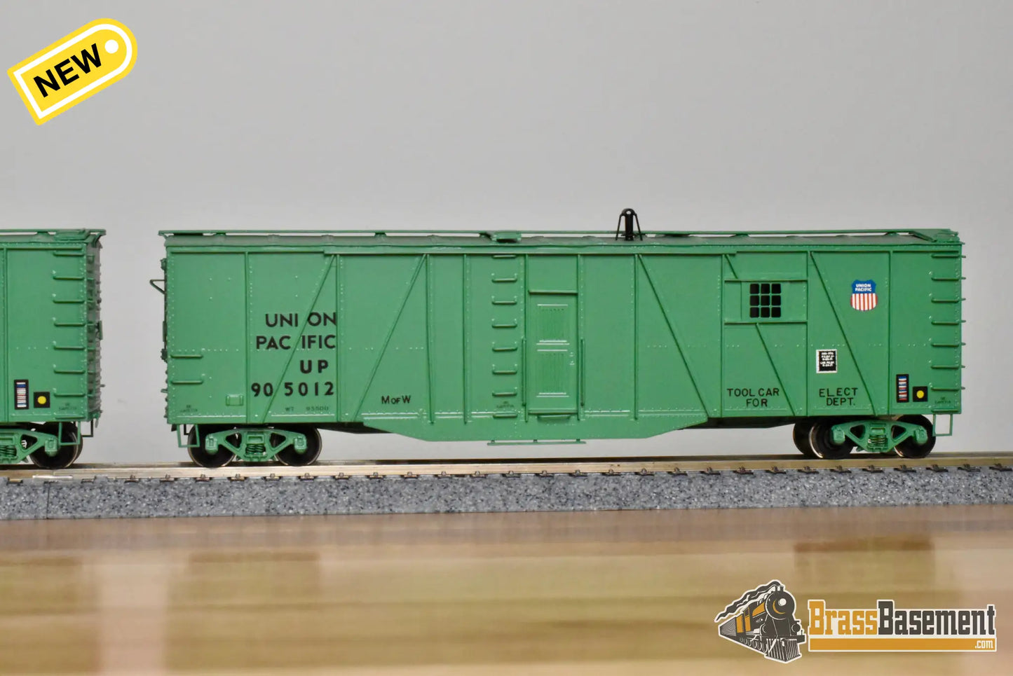 HO Brass – OMI 3008.1 – Union Pacific Tool Car #905012 – Green CPOMI - Brass Maintenance-of-Way Car
