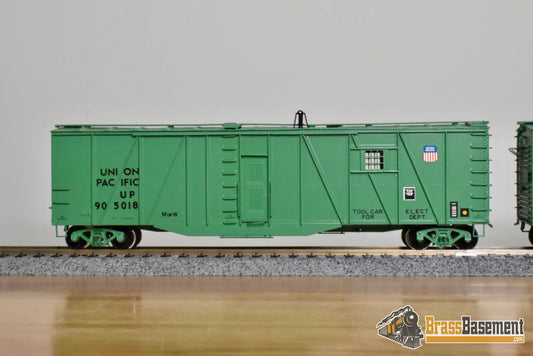 HO Brass – OMI 3008.1 – Union Pacific Tool Car #905018 – Green CPOMI - Brass Maintenance-of-Way Car