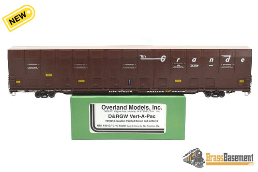 HO Brass - OMI 3010.10 Rio Grande DRGW #810218 Vert-A-Pac Auto Carrier - FP Brown Freight