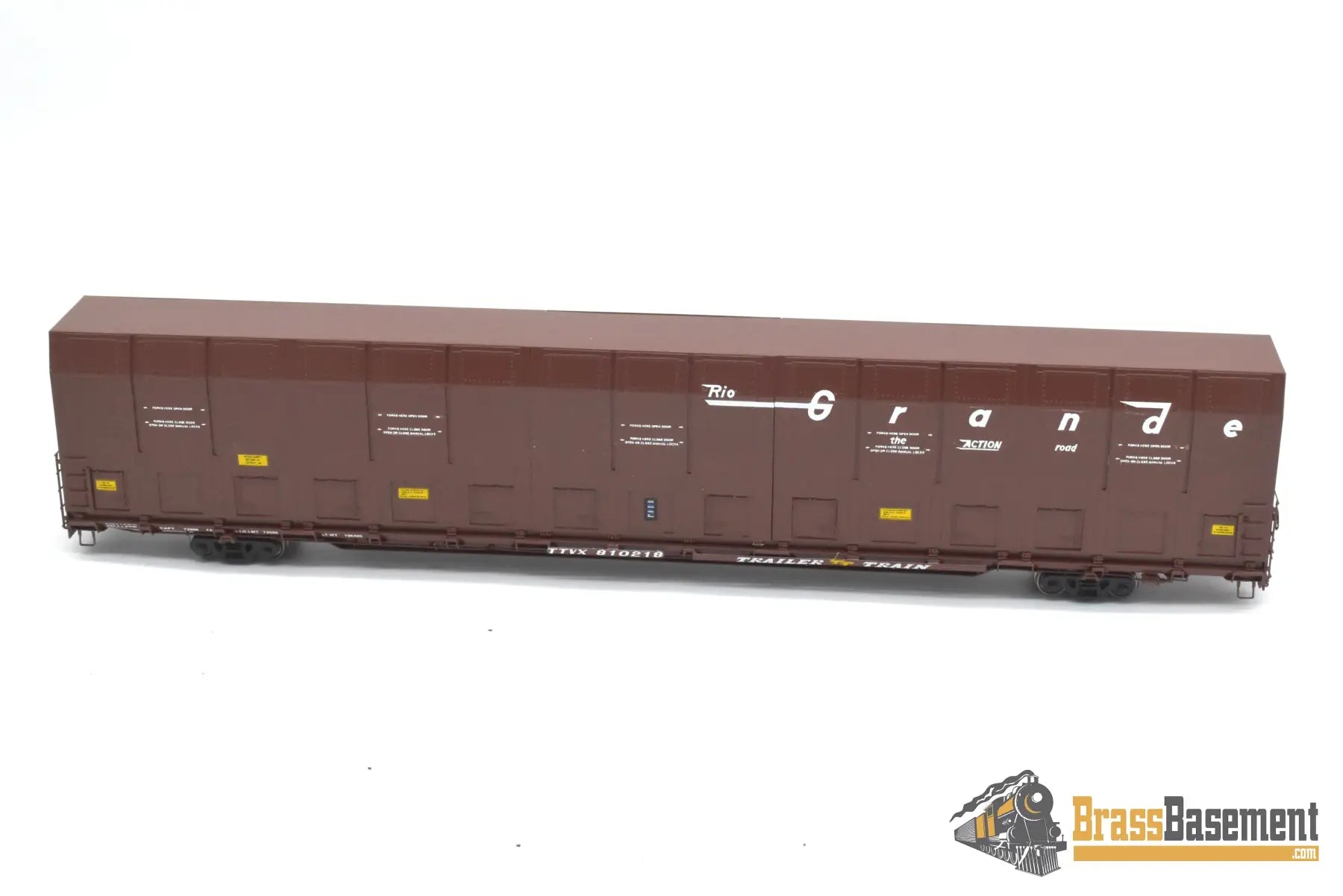 HO Brass - OMI 3010.10 Rio Grande DRGW #810218 Vert-A-Pac Auto Carrier - FP Brown Freight