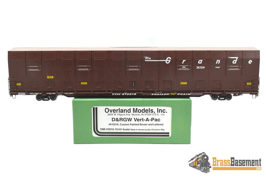 HO Brass - OMI 3010.10 Rio Grande DRGW #810218 Vert-A-Pac Auto Carrier - FP Brown Freight