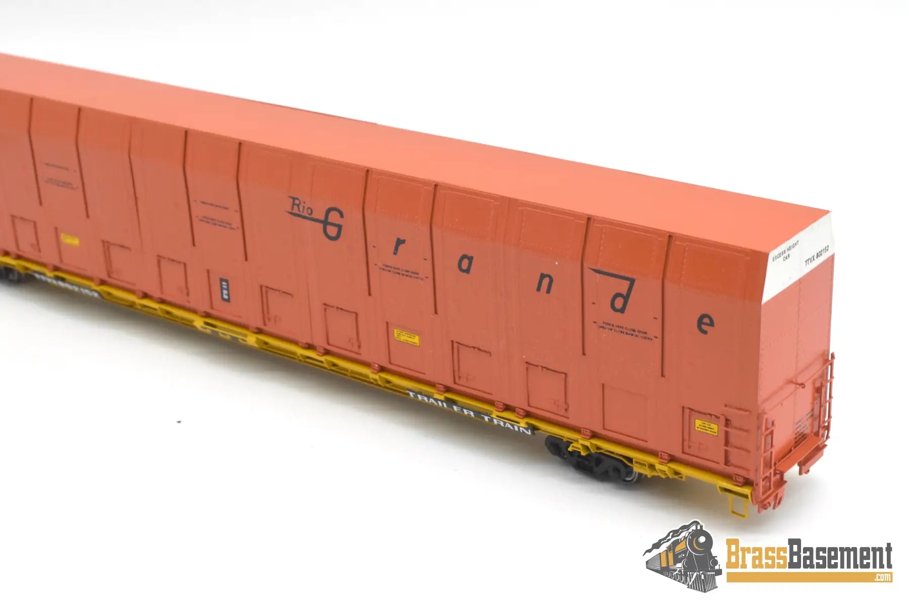 HO Brass - OMI 3010.11 Rio Grande DRGW #802152 Vert-A-Pac Auto Carrier - FP Orange Freight