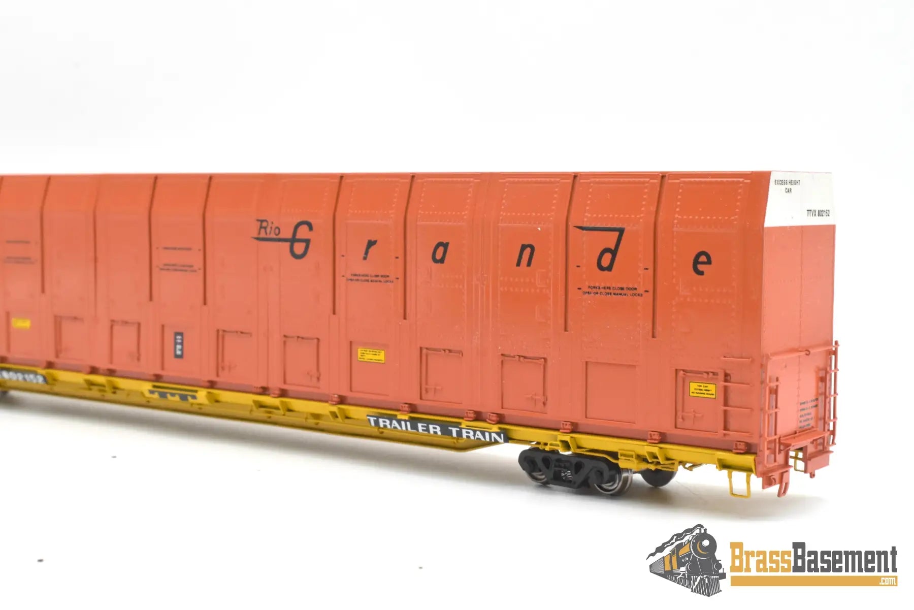 HO Brass - OMI 3010.11 Rio Grande DRGW #802152 Vert-A-Pac Auto Carrier - FP Orange Freight