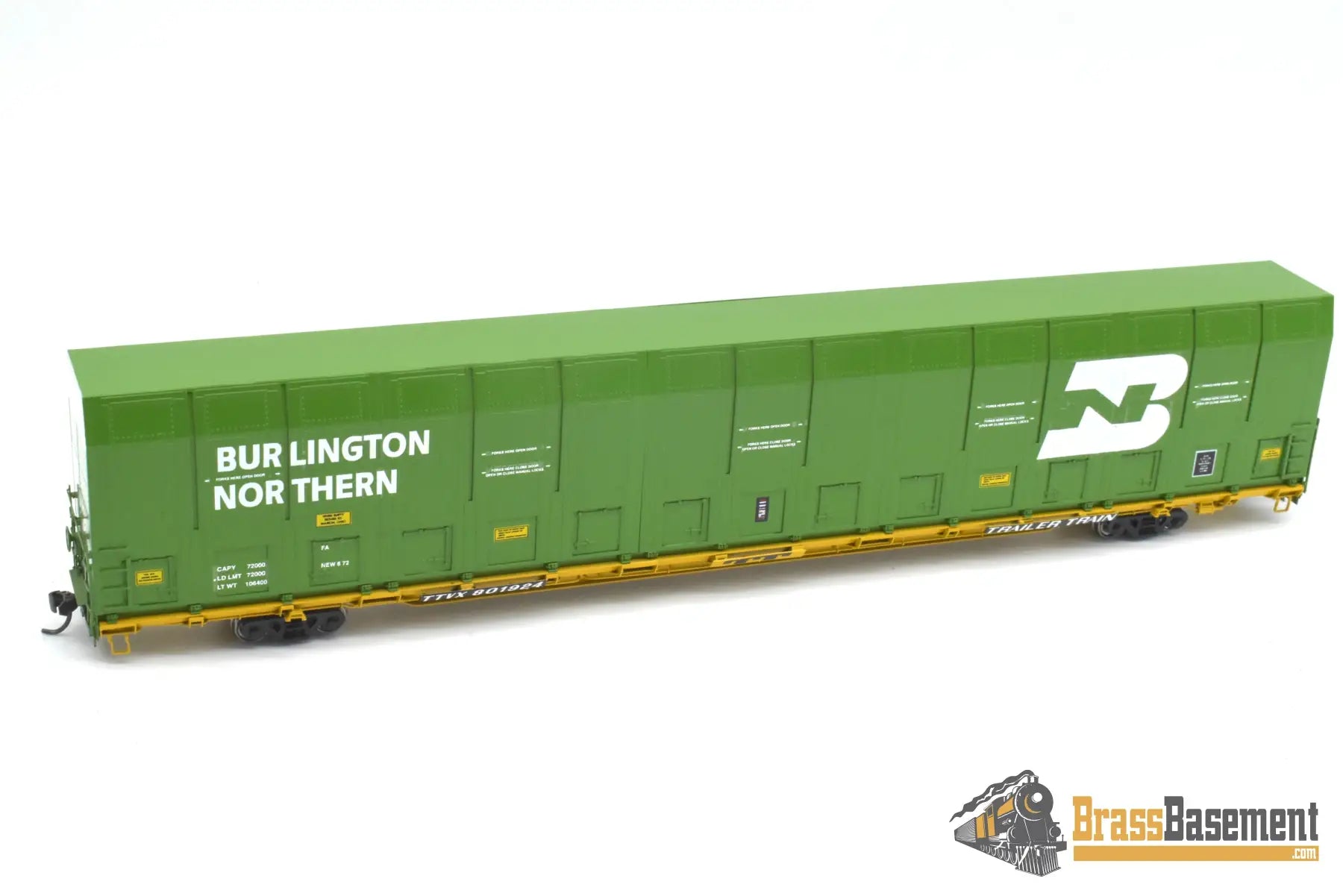 HO Brass - OMI 3010.2 Burlington Northern BN #801924 Vert-A-Pac Auto Carrier - FP Green Freight