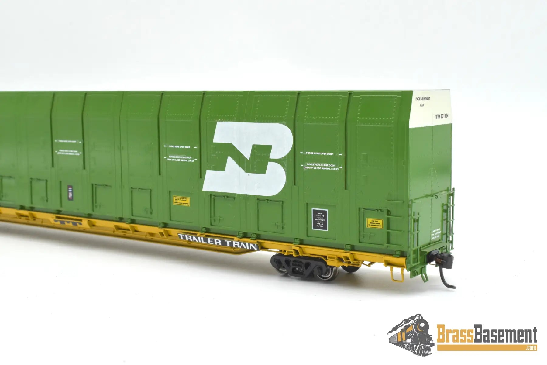 HO Brass - OMI 3010.2 Burlington Northern BN #801924 Vert-A-Pac Auto Carrier - FP Green Freight