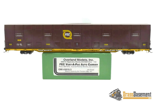 HO Brass - OMI 3010.3 Florida East Coast FEC Vert-A-Pac Auto Carrier - FP Brown Freight