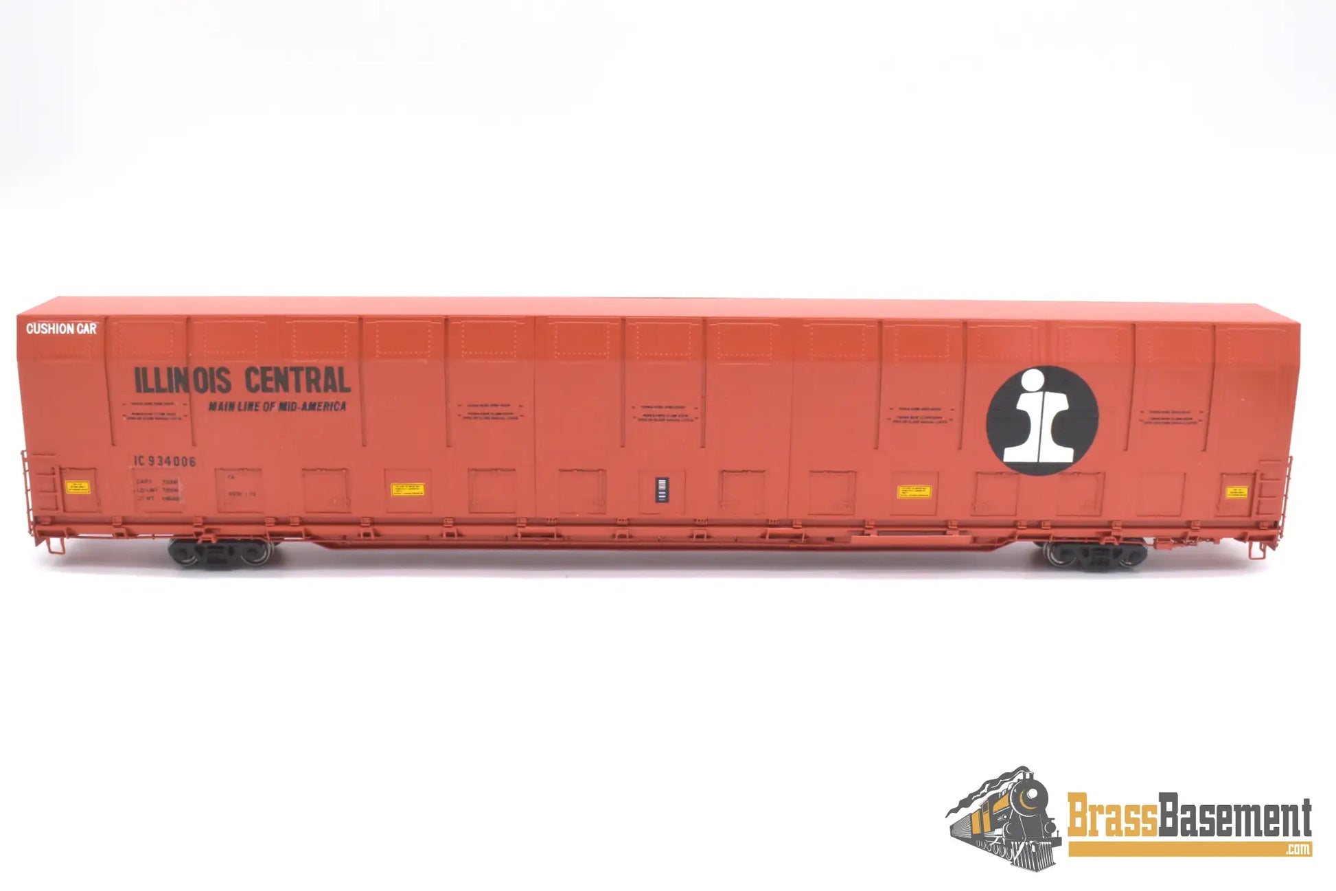 Ho Brass - Omi 3010.4 Illinois Central Ic #934006 Vert-A-Pac Auto Carrier Fp Orange Freight