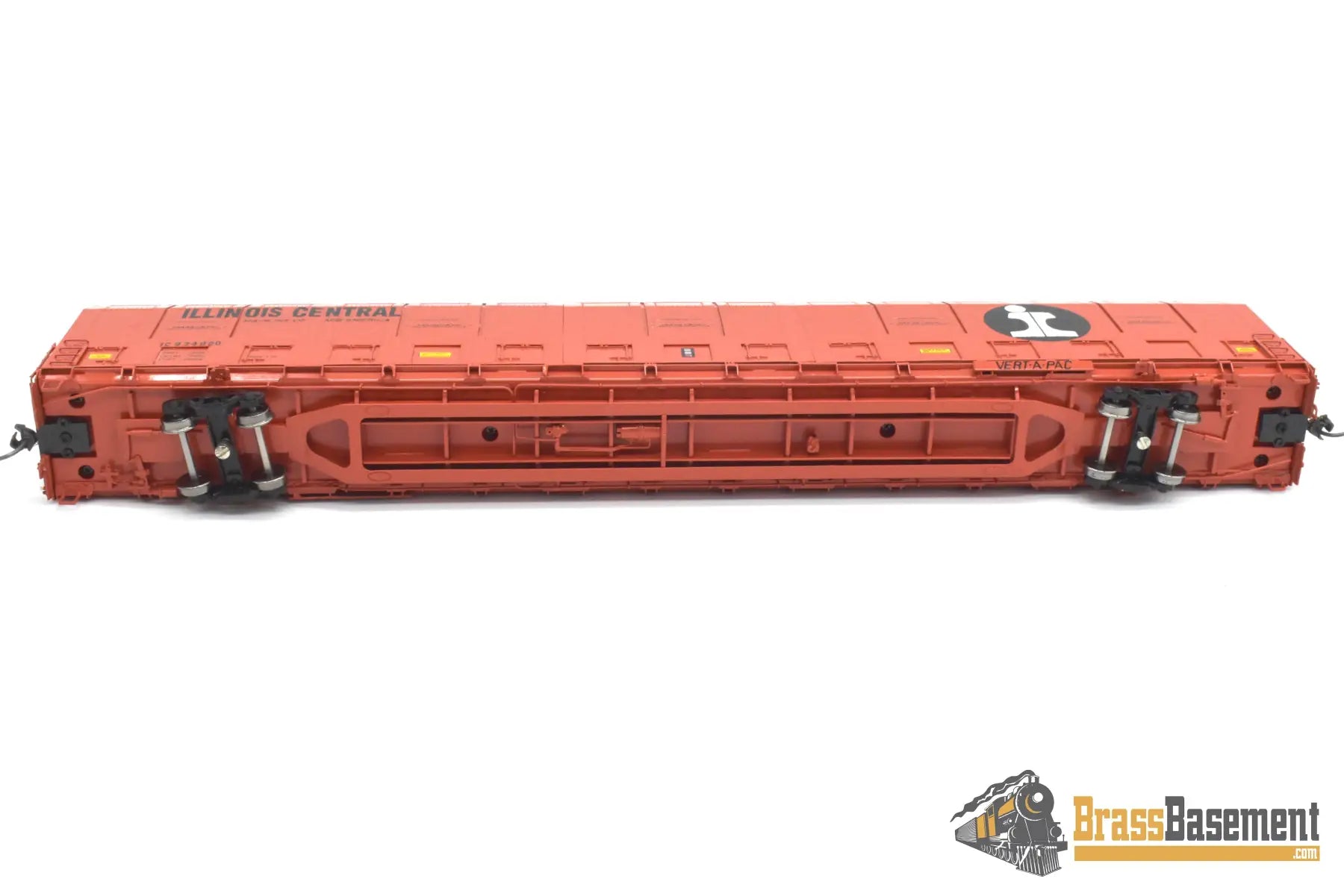 HO Brass - OMI 3010.4 Illinois Central IC Vert-A-Pac Auto Carrier - FP Orange - 2 Available Freight