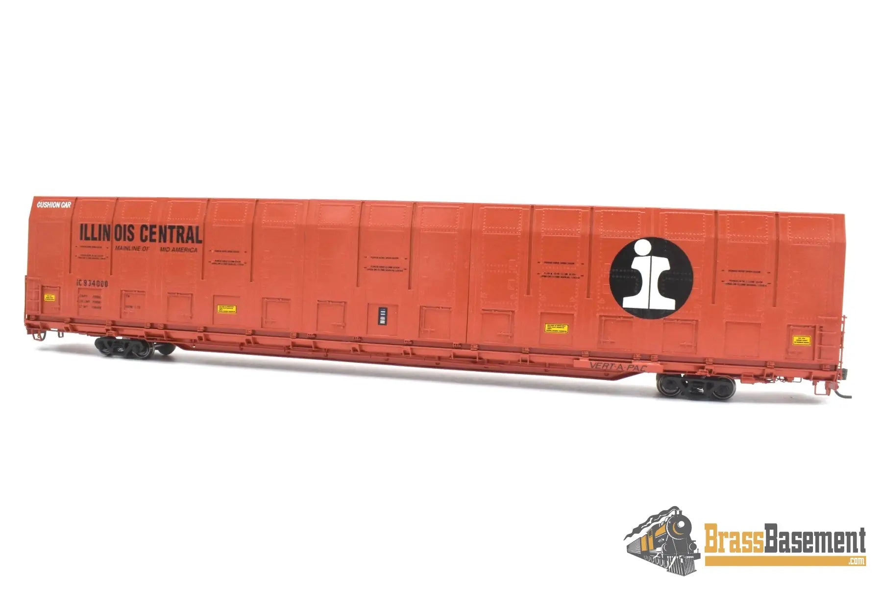 HO Brass - OMI 3010.4 Illinois Central IC Vert-A-Pac Auto Carrier - FP Orange - 2 Available Freight
