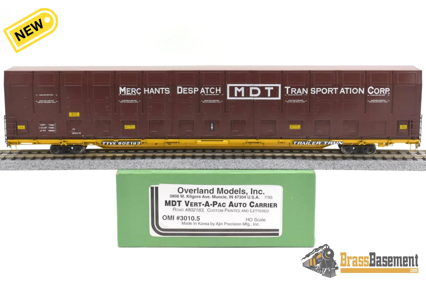 Ho Brass - Omi 3010.5 Merchants Despatch Transportation Corp Mdt Vert-A-Pac Auto Carrier Fp Freight
