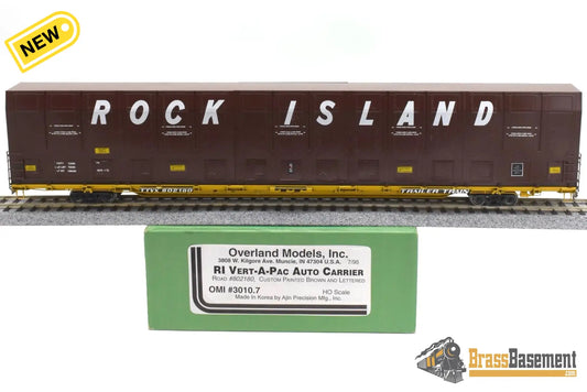 Ho Brass - Omi 3010.7 Rock Island Ri Ttvx Vert-A-Pac Auto Carrier #802180 Fp Freight