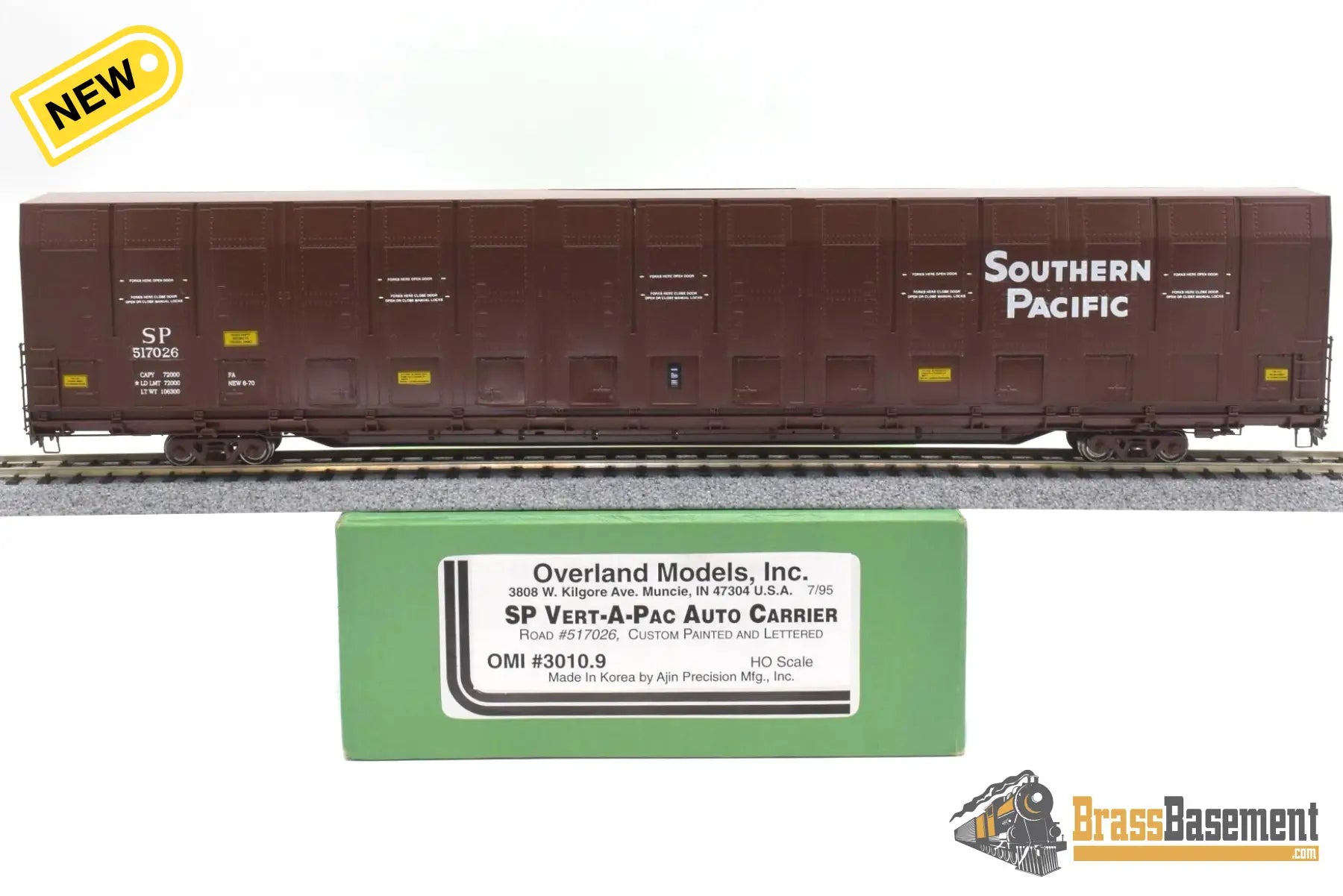 Ho Brass - Omi 3010.9 Southern Pacific Sp #517026 Vert-A-Pac Auto Carrier Fp Freight