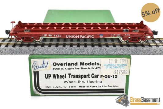 HO Brass OMI 3024.1 Union Pacific UP 42’ Wheel Transport Flat Car F 50 15 CP Freight