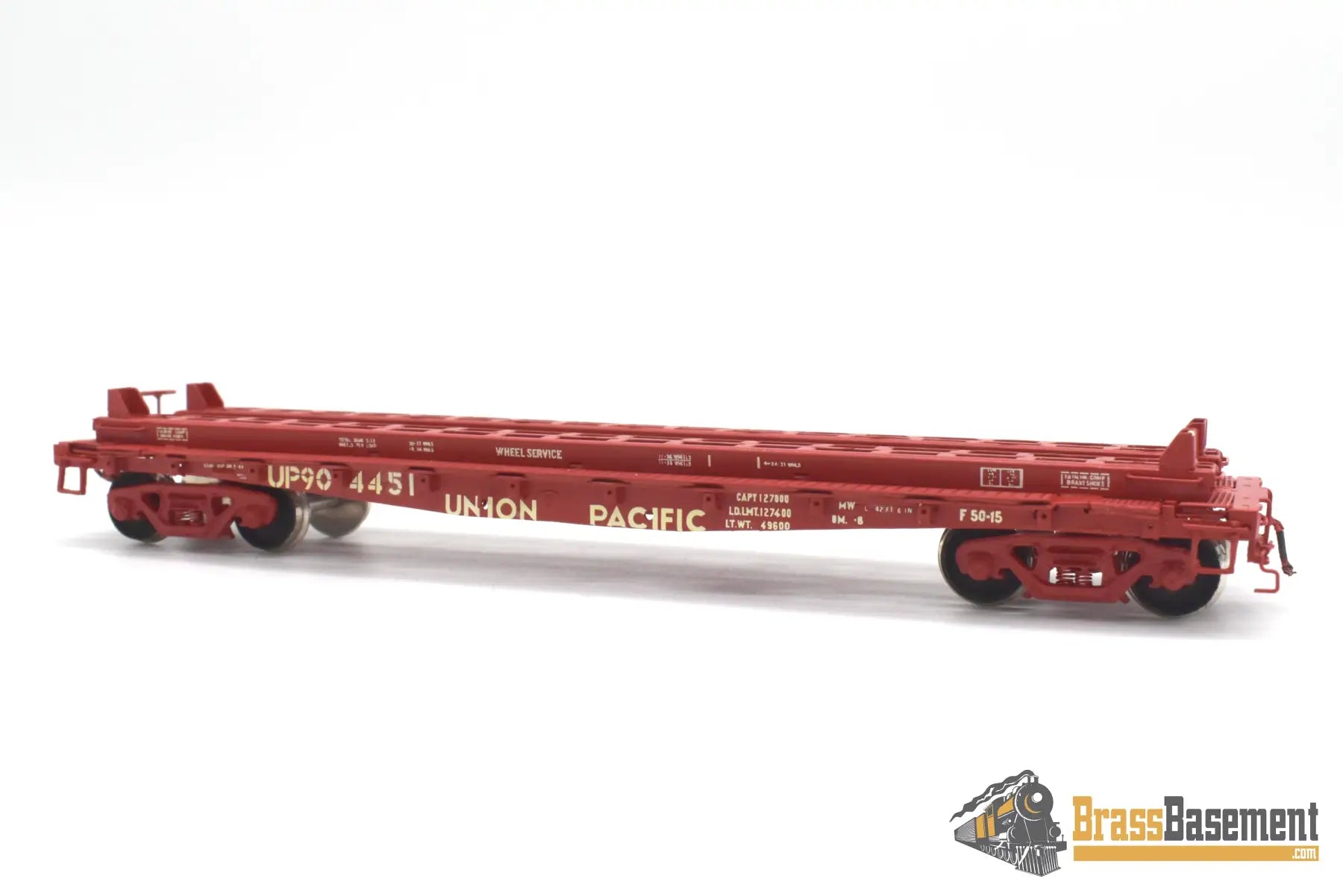 Ho Brass - Omi 3024.1 Union Pacific Up 42’ Wheel Transport Flat Car F-50-15 Cpomi Freight