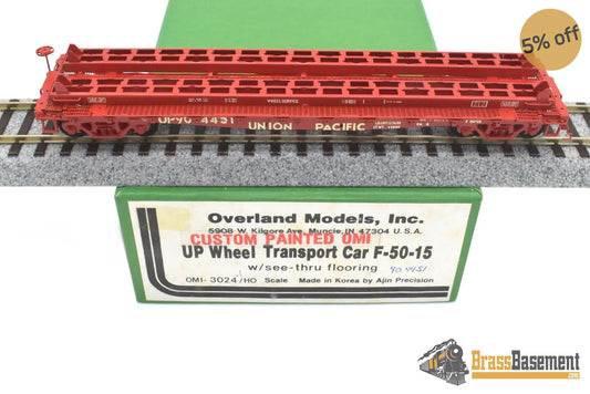 Ho Brass - Omi 3024.1 Union Pacific Up 42’ Wheel Transport Flat Car F-50-15 Cpomi Freight