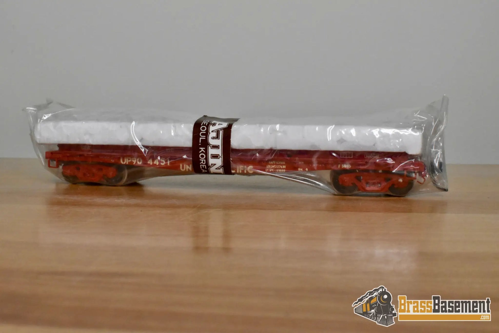 HO Brass – OMI 3024 – Union Pacific F-50-15 Wheel Transport Car #904451 – Painted - Brass Freight Car