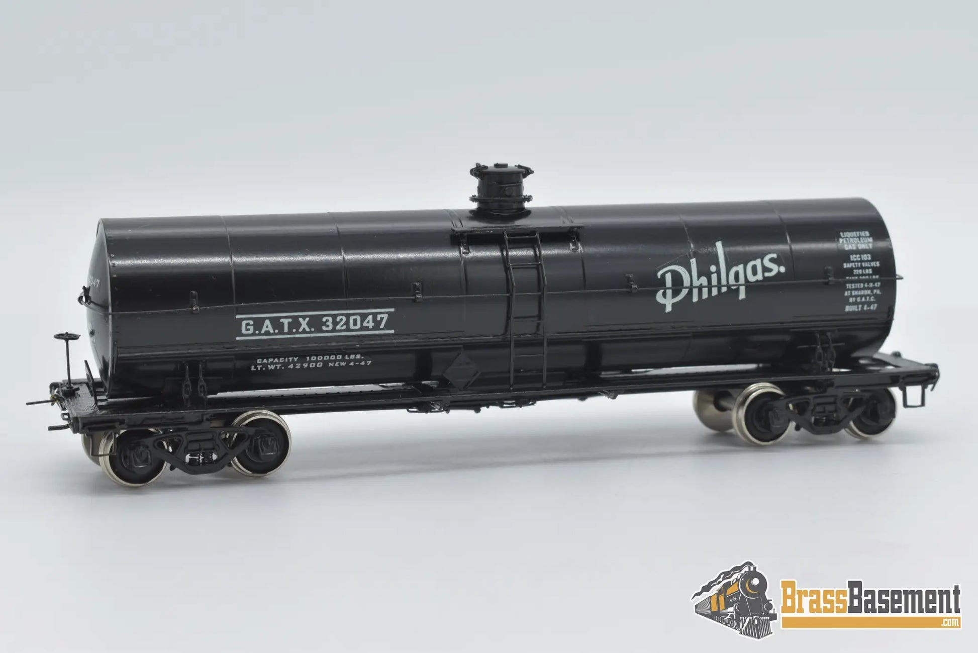 Ho Brass - Omi 3028.1 L.p. Tank Car Gatx Philgas Painted Freight