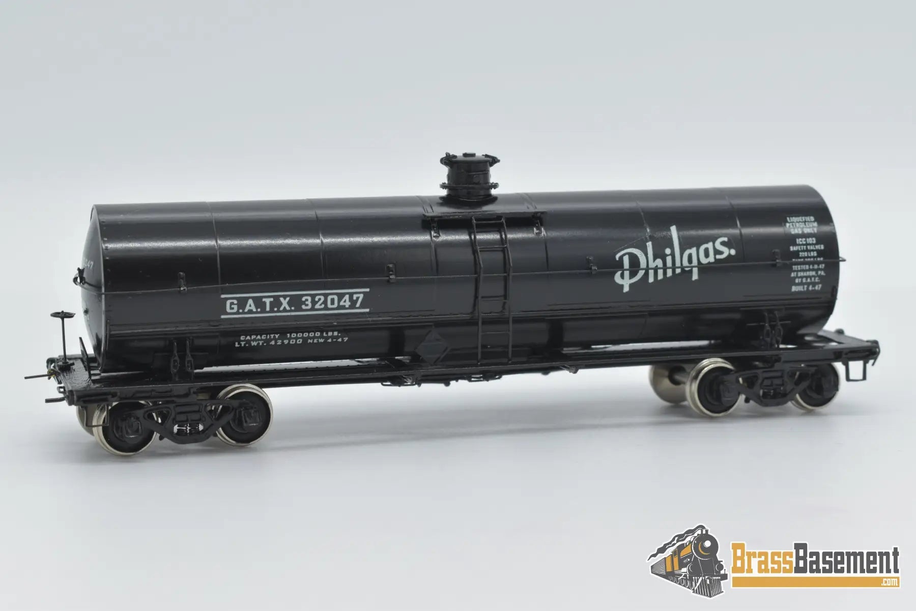 Ho Brass - Omi 3028.1 L.p. Tank Car Gatx Philgas Painted Freight