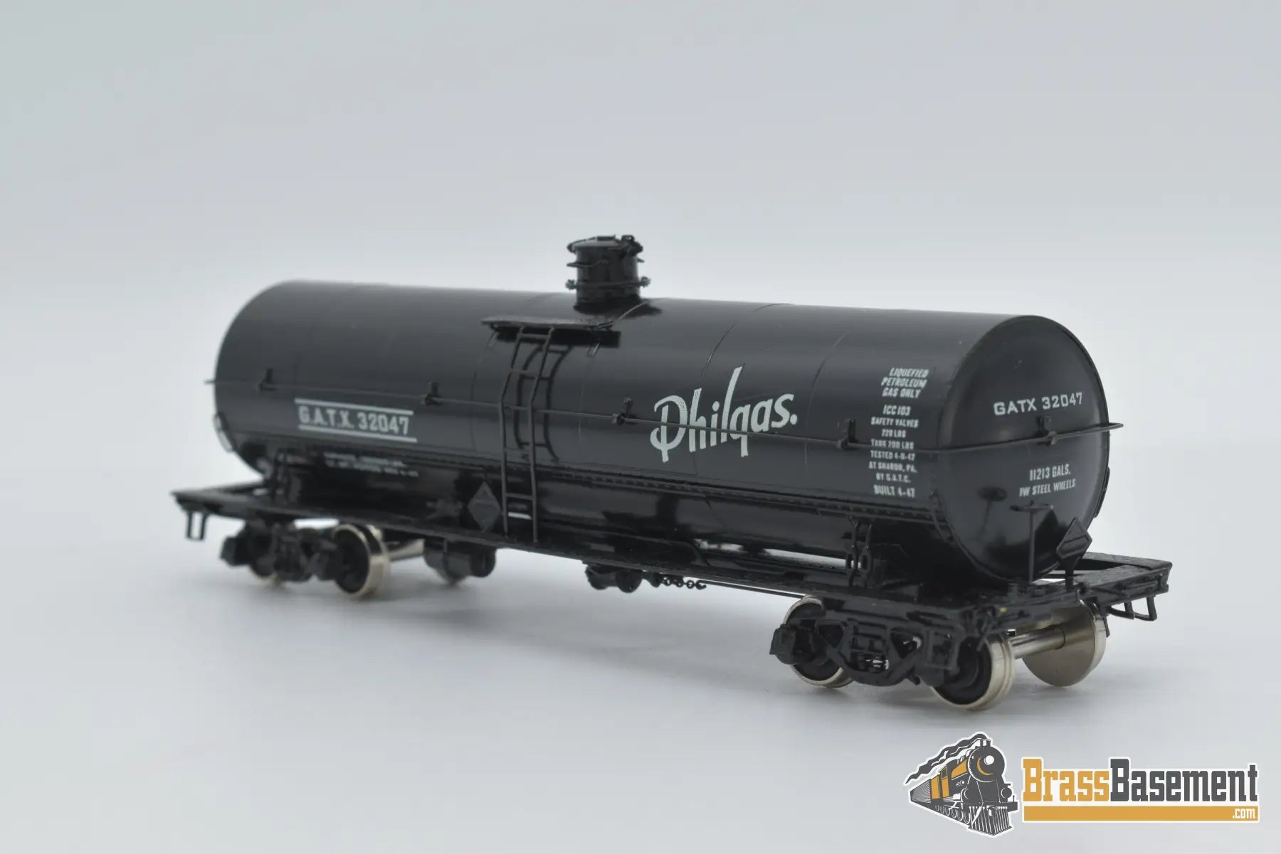 Ho Brass - Omi 3028.1 L.p. Tank Car Gatx Philgas Painted Freight