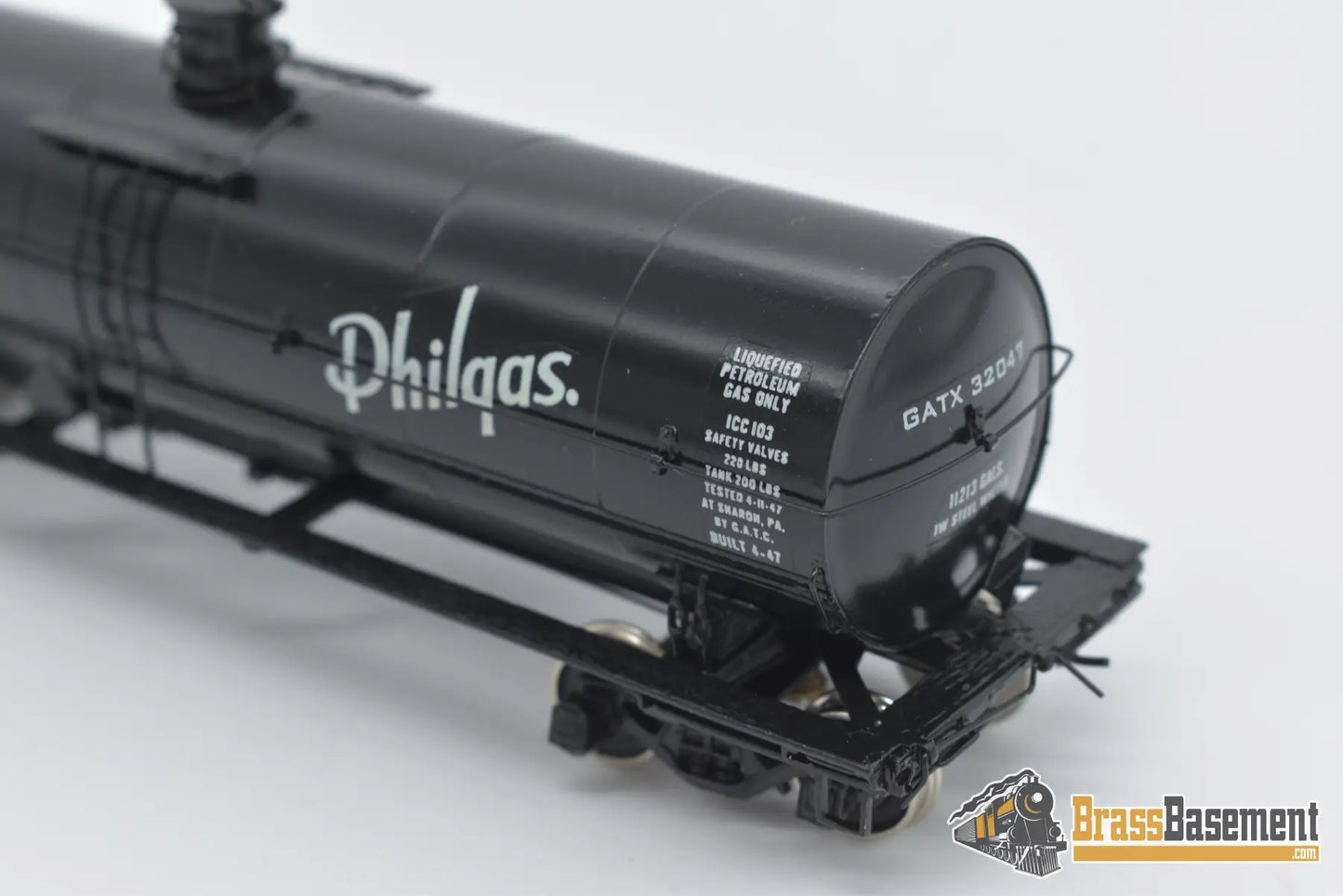 Ho Brass - Omi 3028.1 L.p. Tank Car Gatx Philgas Painted Freight