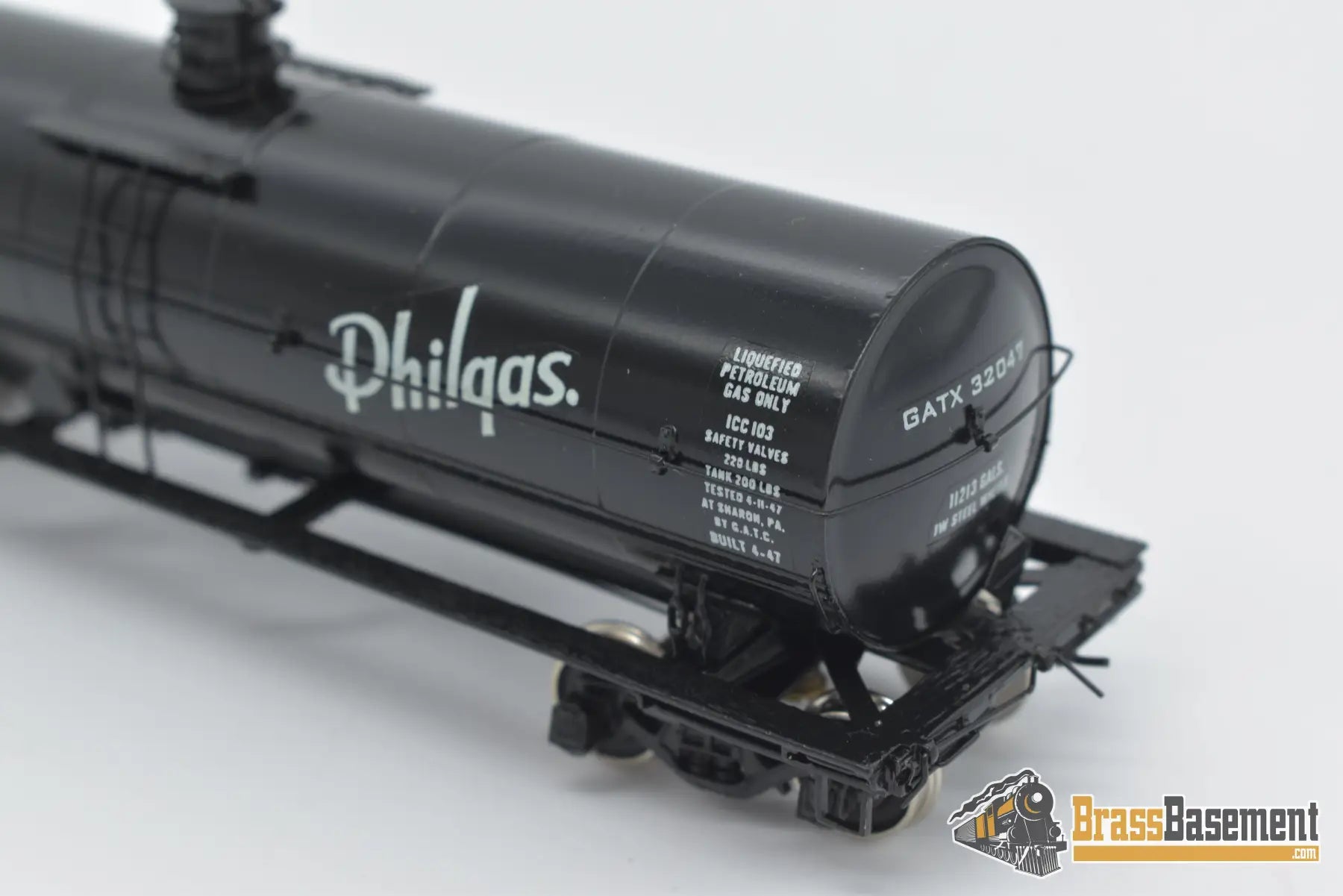 Ho Brass - Omi 3028.1 L.p. Tank Car Gatx Philgas Painted Freight