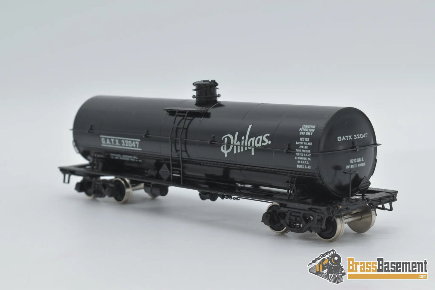 Ho Brass - Omi 3028.1 L.p. Tank Car Gatx Philgas Painted Freight